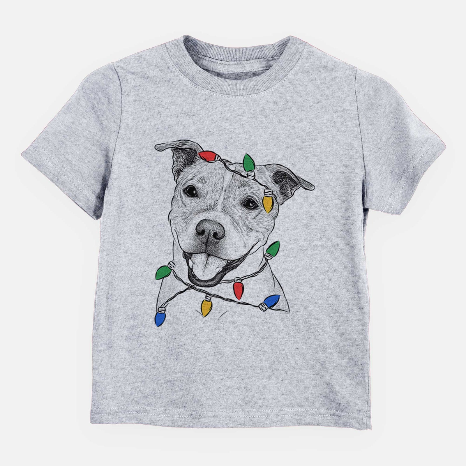 Christmas Lights BrookLyn the Staffordshire Bull Terrier - Kids/Youth/Toddler Shirt