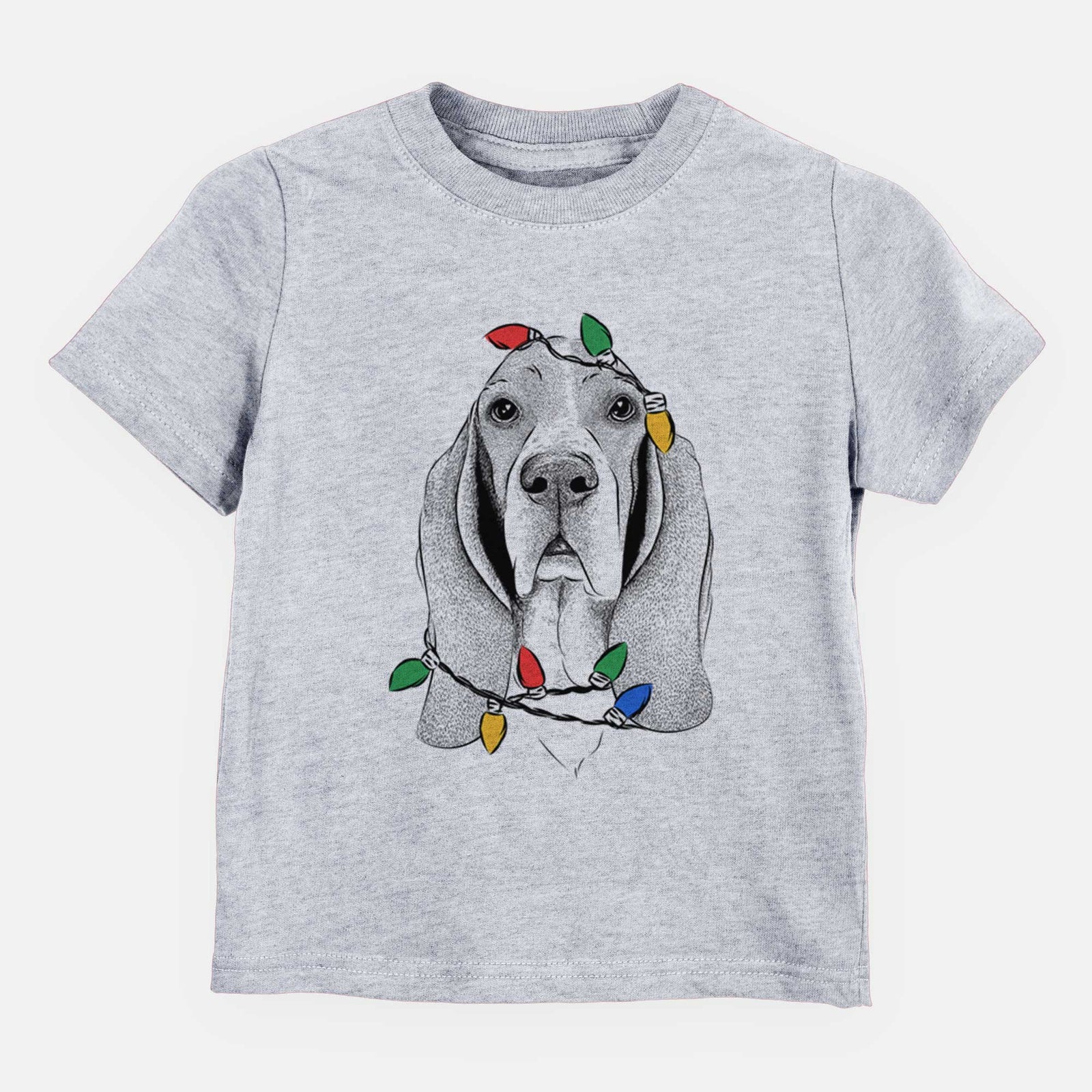 Christmas Lights Buckley the Basset Hound - Kids/Youth/Toddler Shirt
