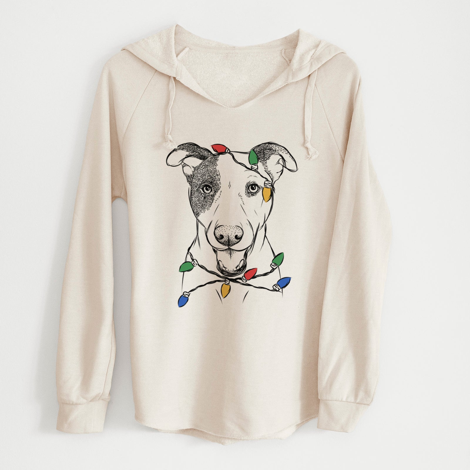 Christmas Lights Bucky the Mixed Breed - Cali Wave Hooded Sweatshirt