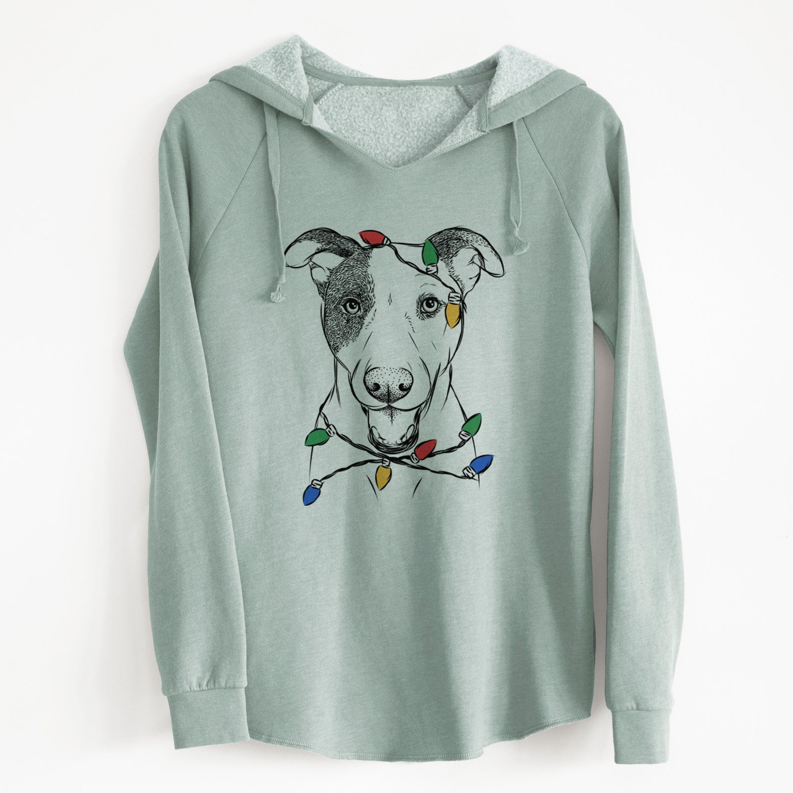 Christmas Lights Bucky the Mixed Breed - Cali Wave Hooded Sweatshirt