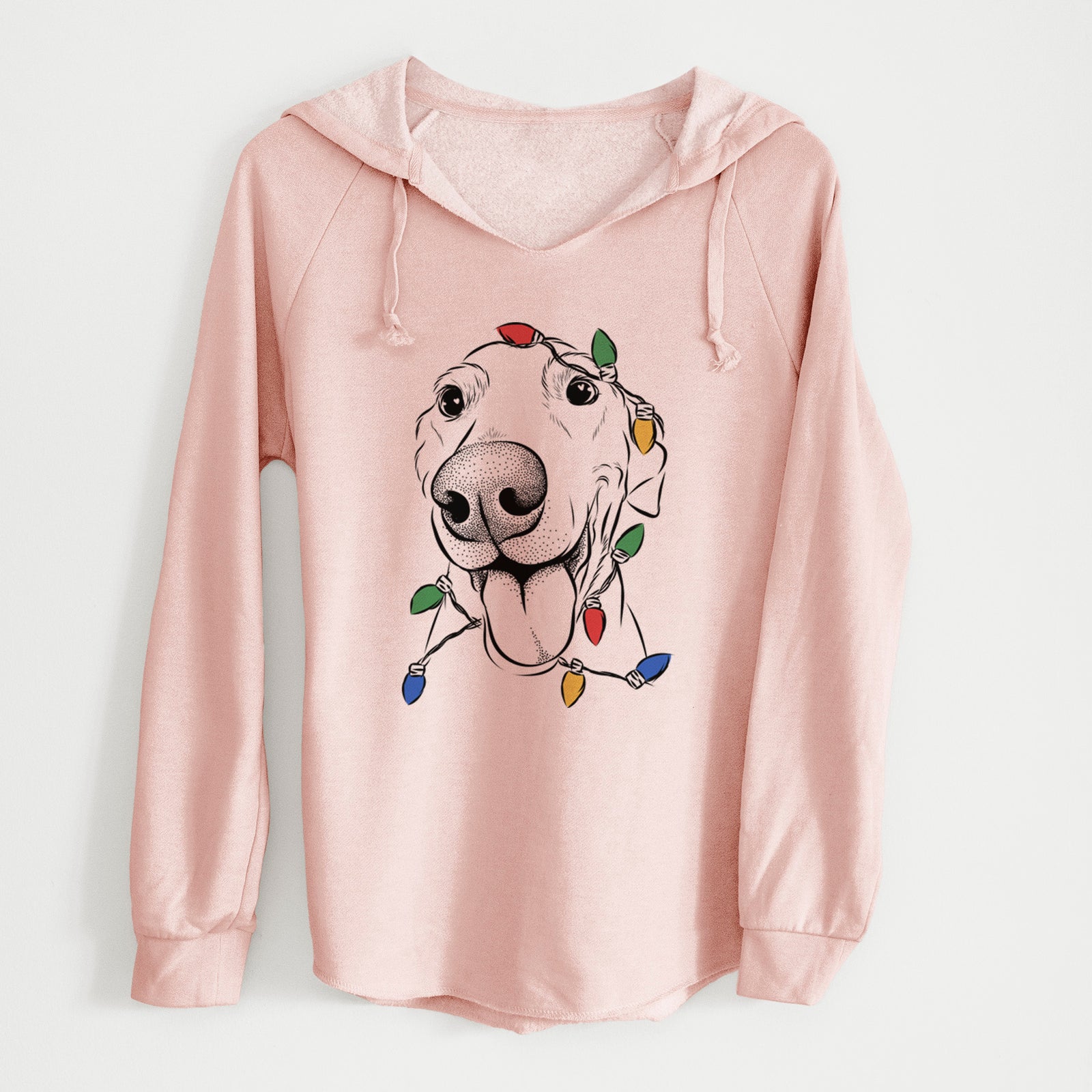 Christmas Lights Buddy the Buddy the Sato / American Village Dog - Cali Wave Hooded Sweatshirt