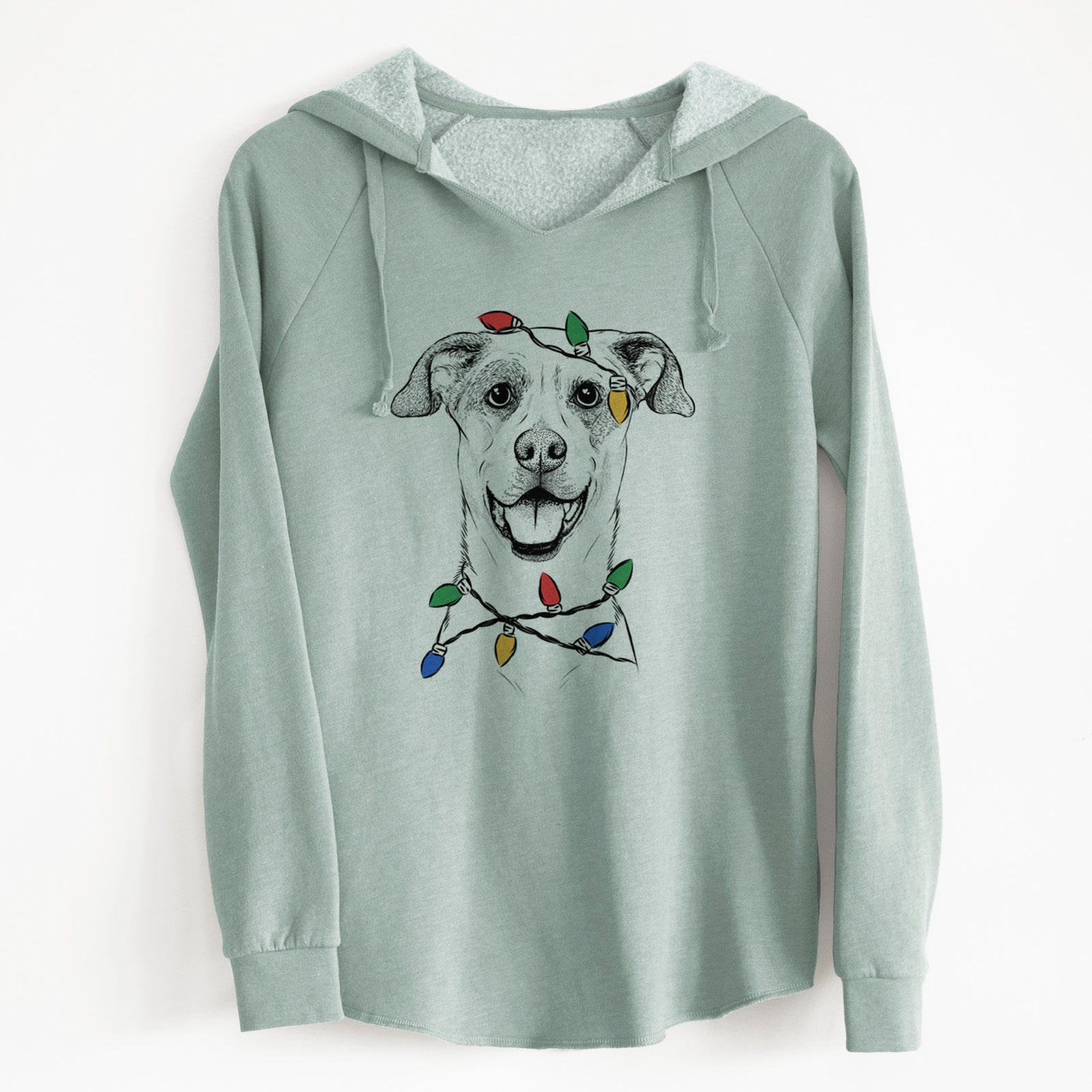 Christmas Lights Buffy the Mixed Breed - Cali Wave Hooded Sweatshirt