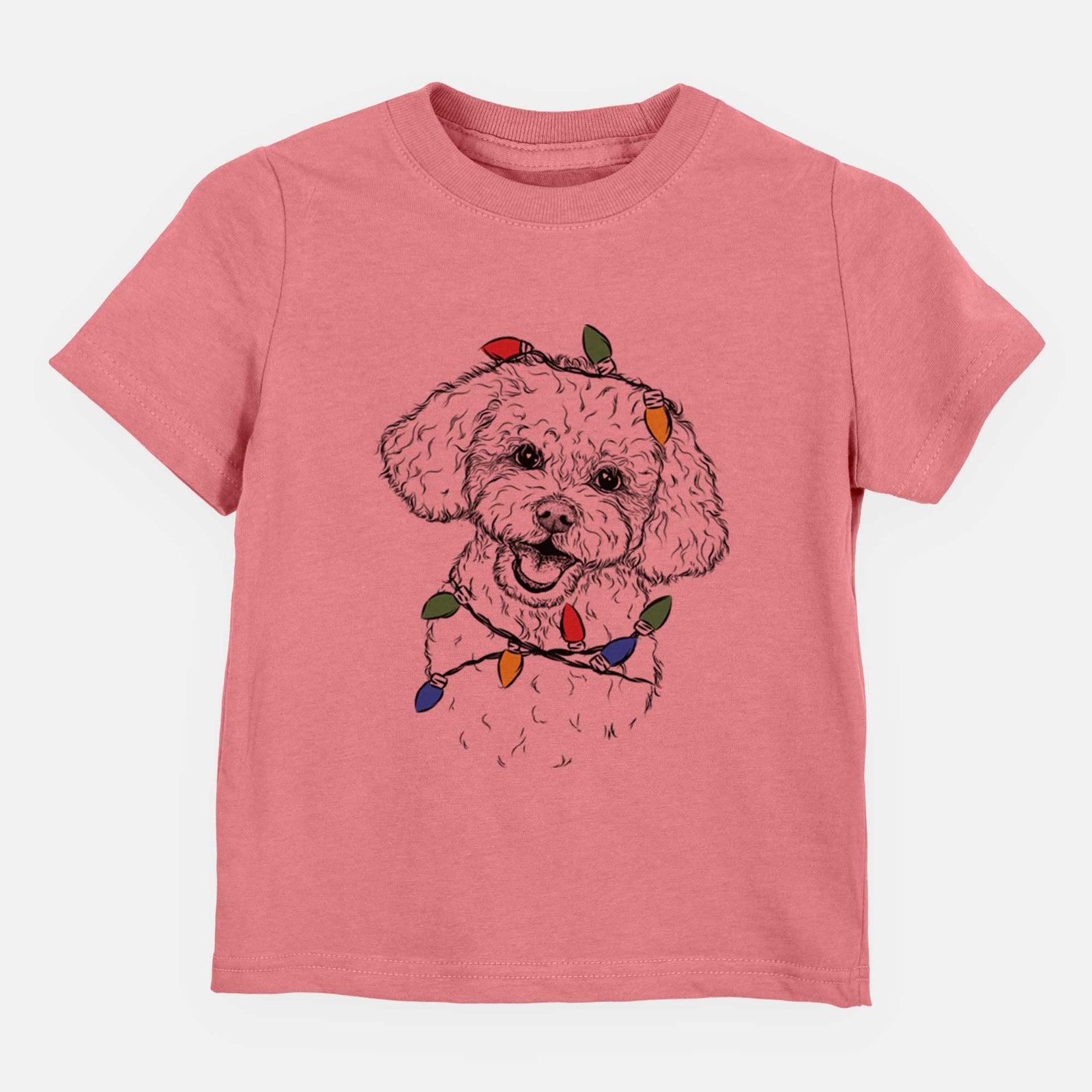 Christmas Lights Caesar the Bichon Frise - Kids/Youth/Toddler Shirt