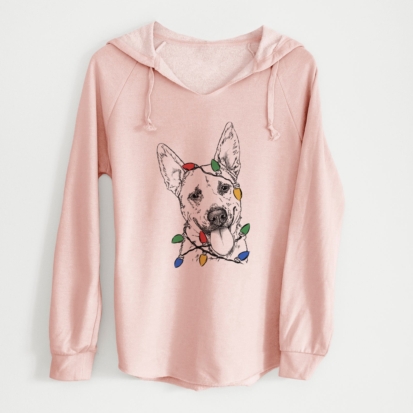 Christmas Lights Charlie the Mixed Breed - Cali Wave Hooded Sweatshirt