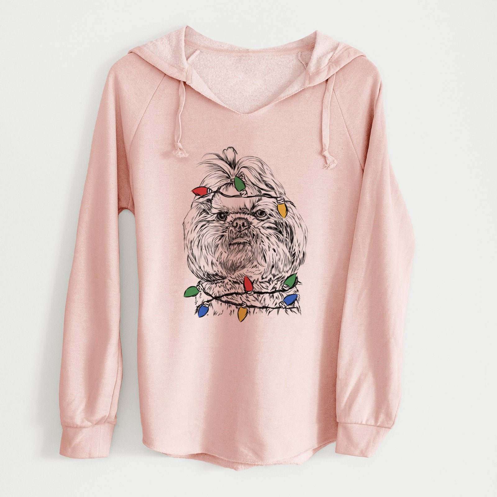 Christmas Lights Chewie the Shih Tzu - Cali Wave Hooded Sweatshirt