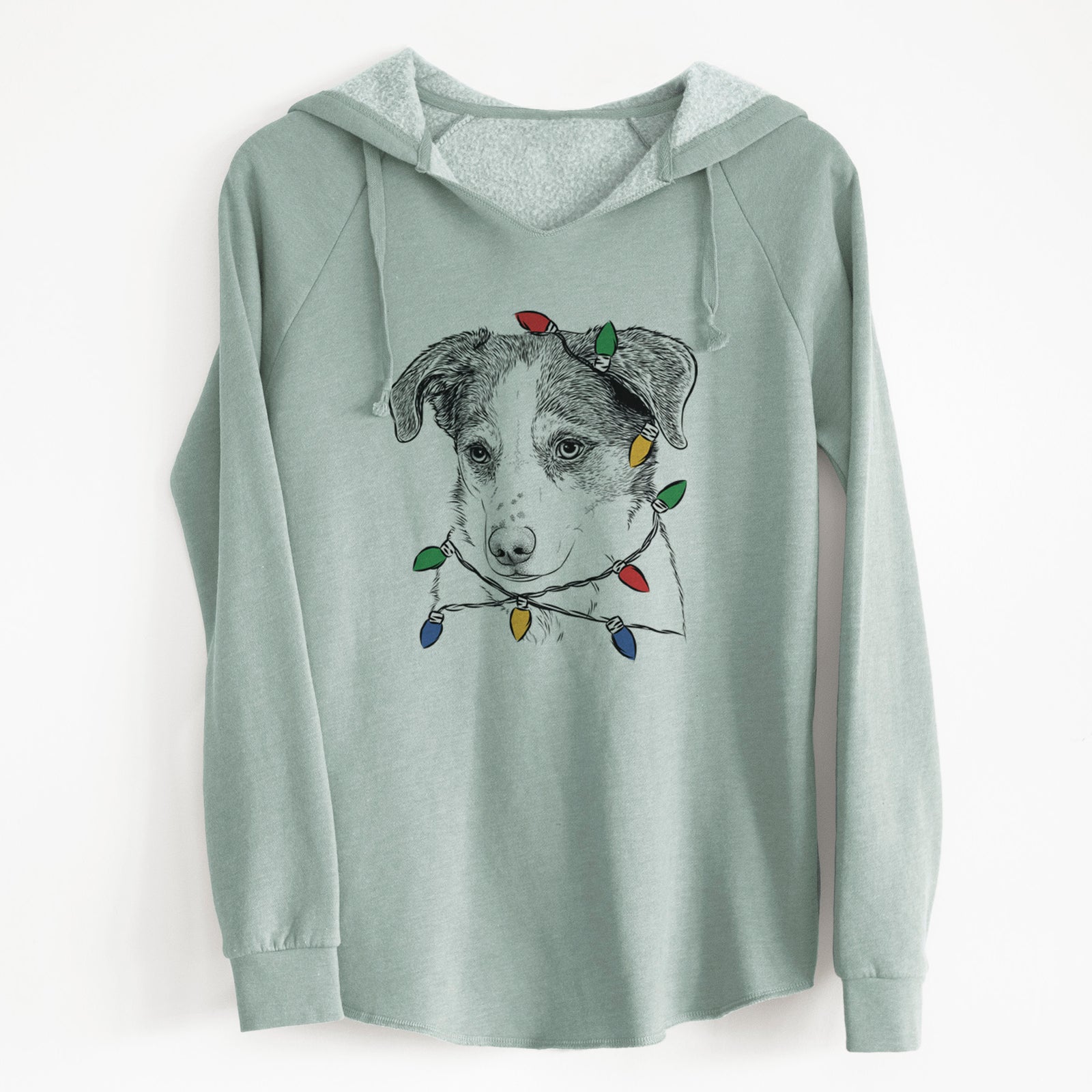 Christmas Lights Coco the Beagle Mix - Cali Wave Hooded Sweatshirt