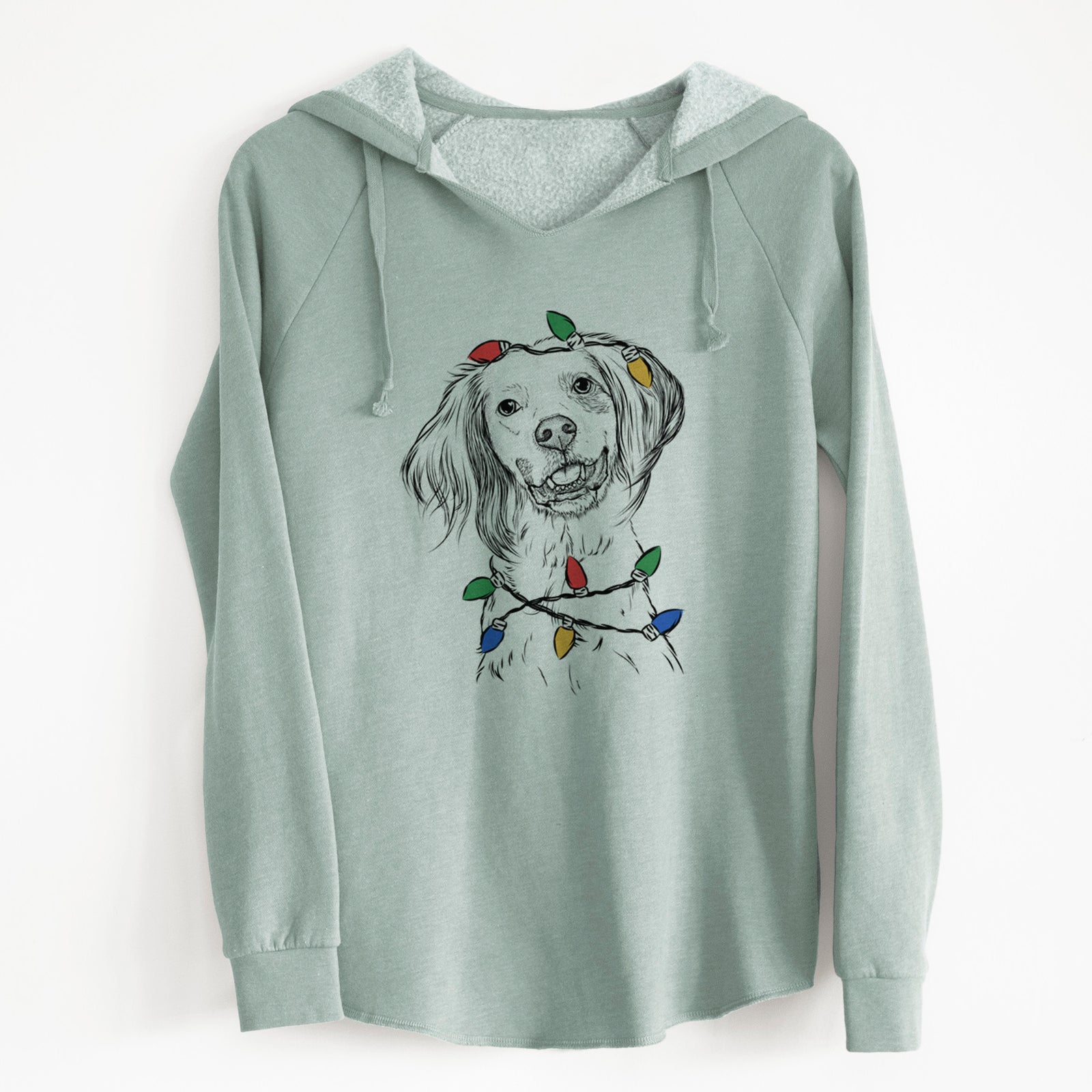 Christmas Lights Cooper the English Setter - Cali Wave Hooded Sweatshirt