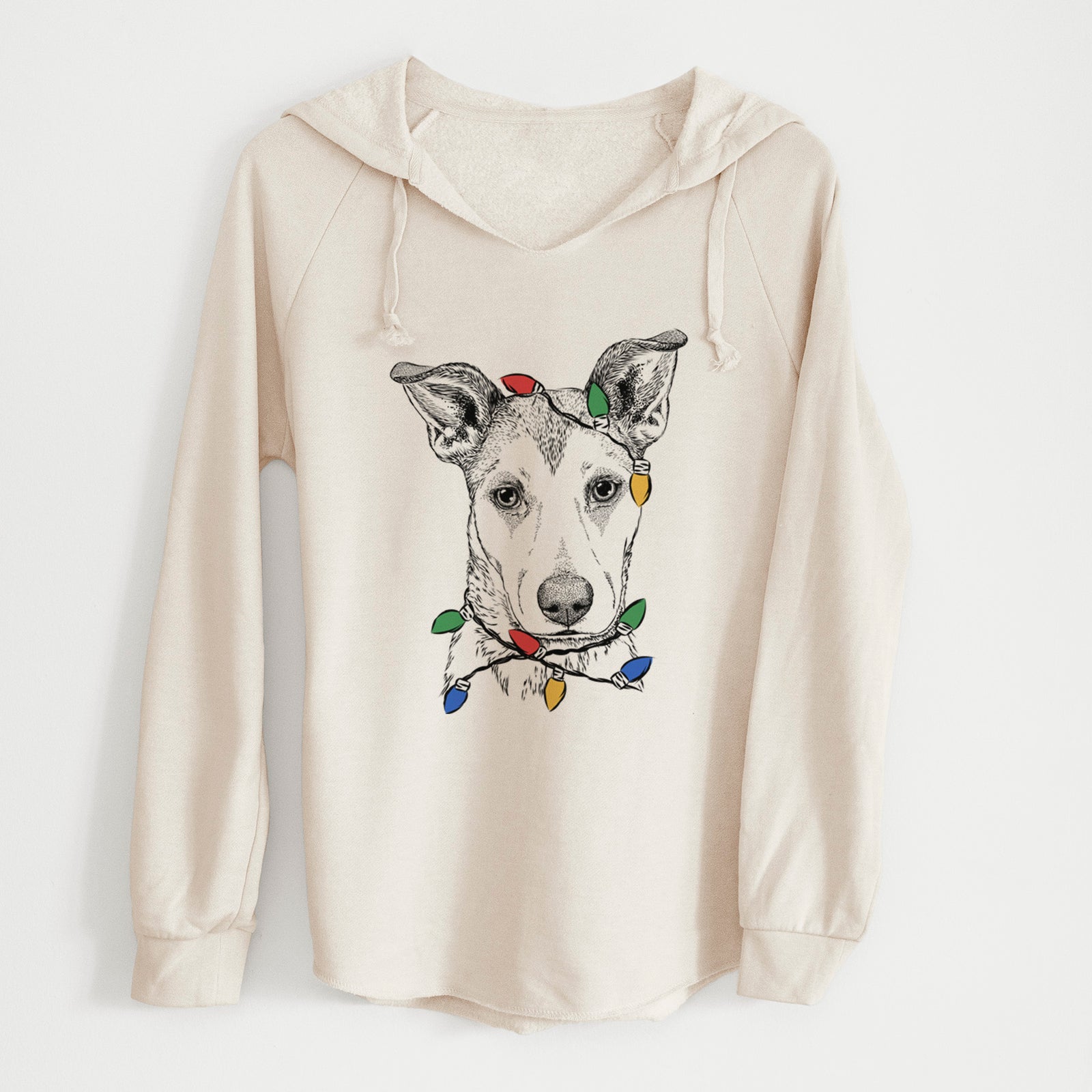 Christmas Lights Coral the Mixed Breed - Cali Wave Hooded Sweatshirt
