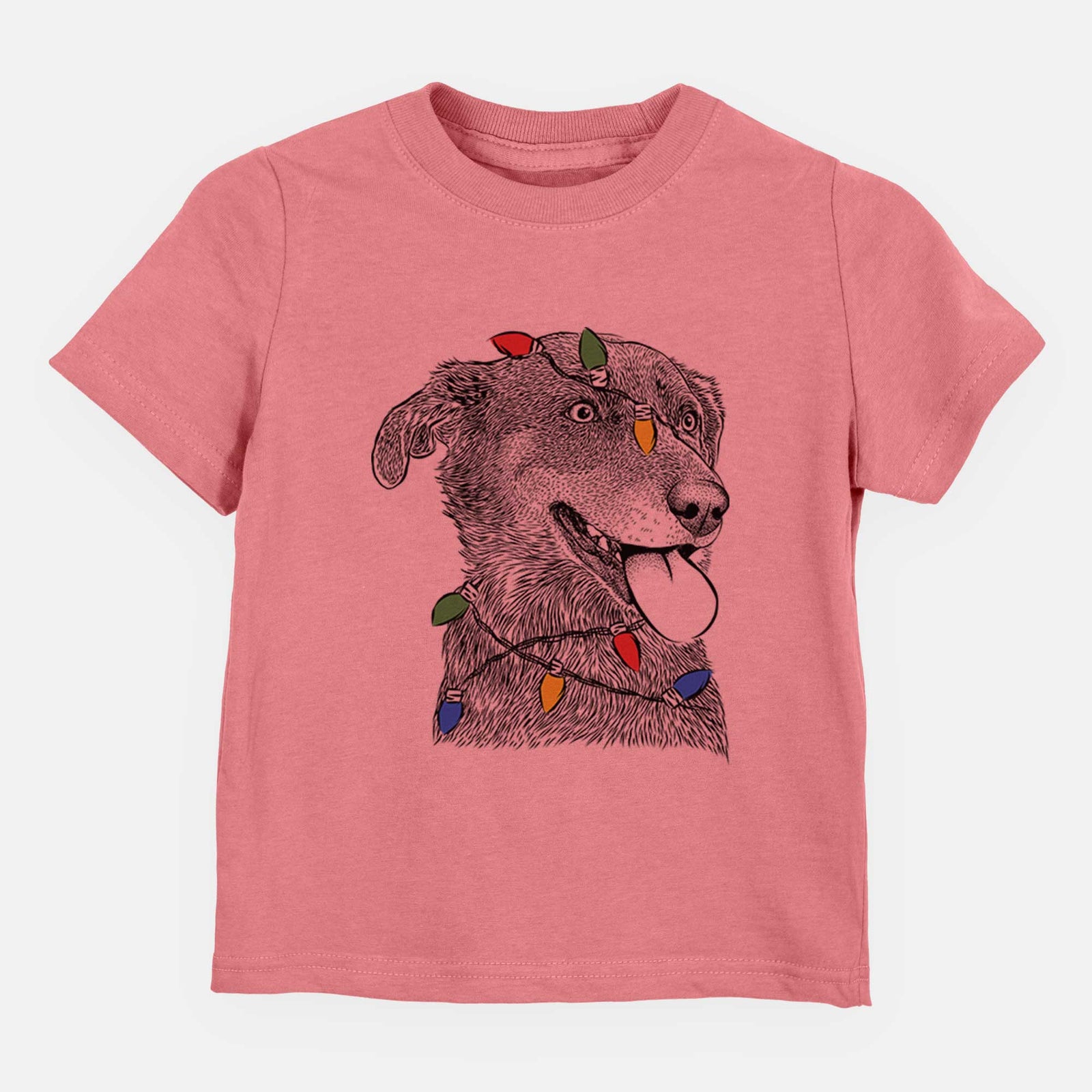 Christmas Lights Daisy the Australian Shepherd Mix - Kids/Youth/Toddler Shirt