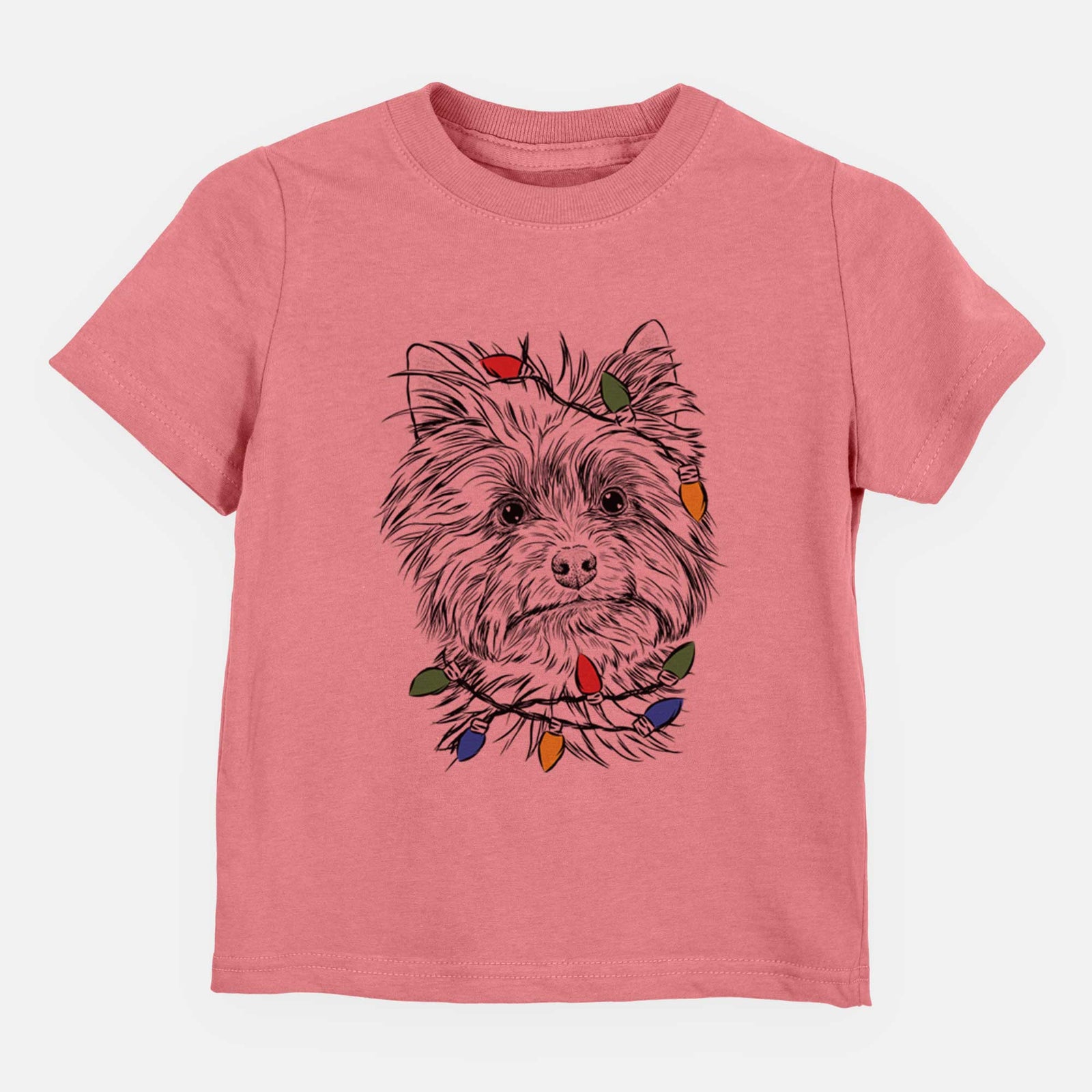 Christmas Lights Dakota the Yorkshire Terrier - Kids/Youth/Toddler Shirt