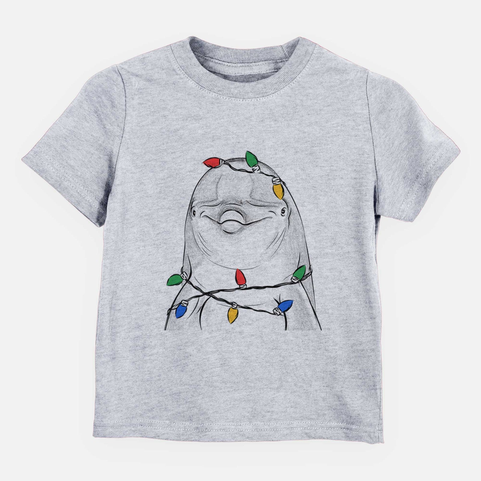 Christmas Lights Dave the Dolphin - Kids/Youth/Toddler Shirt