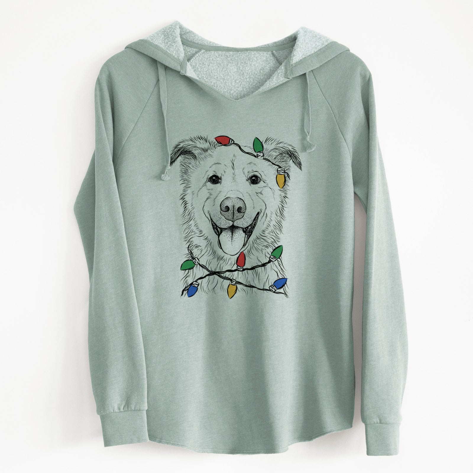 Christmas Lights Dawson the Mixed Breed - Cali Wave Hooded Sweatshirt
