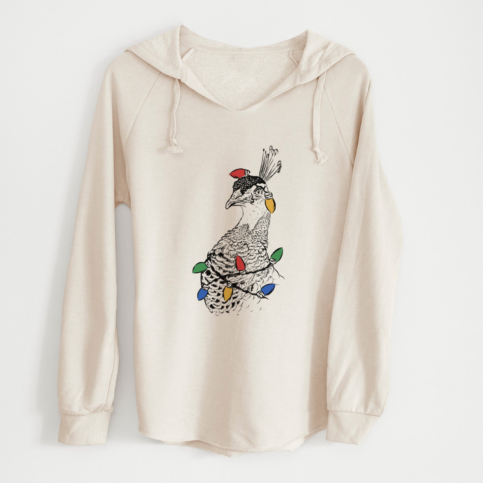 Christmas Lights Dee the Peahen - Cali Wave Hooded Sweatshirt