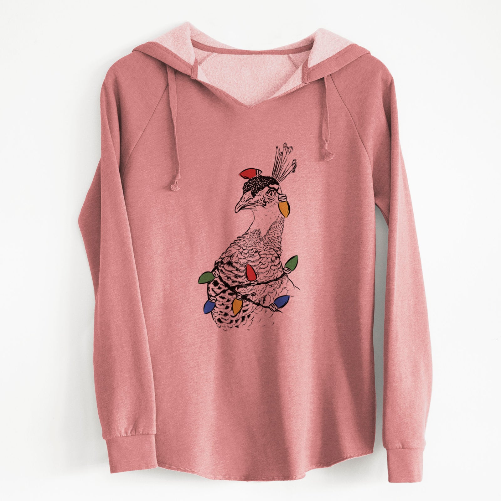 Christmas Lights Dee the Peahen - Cali Wave Hooded Sweatshirt