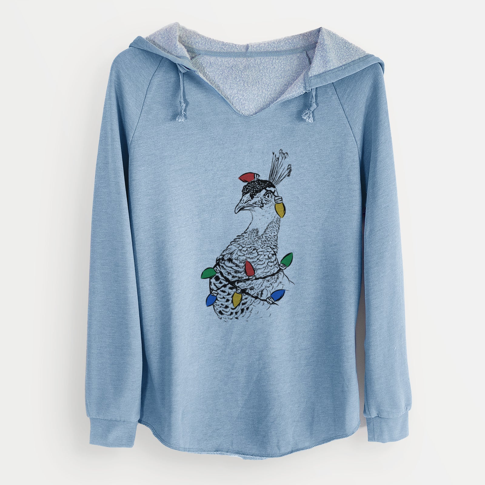 Christmas Lights Dee the Peahen - Cali Wave Hooded Sweatshirt