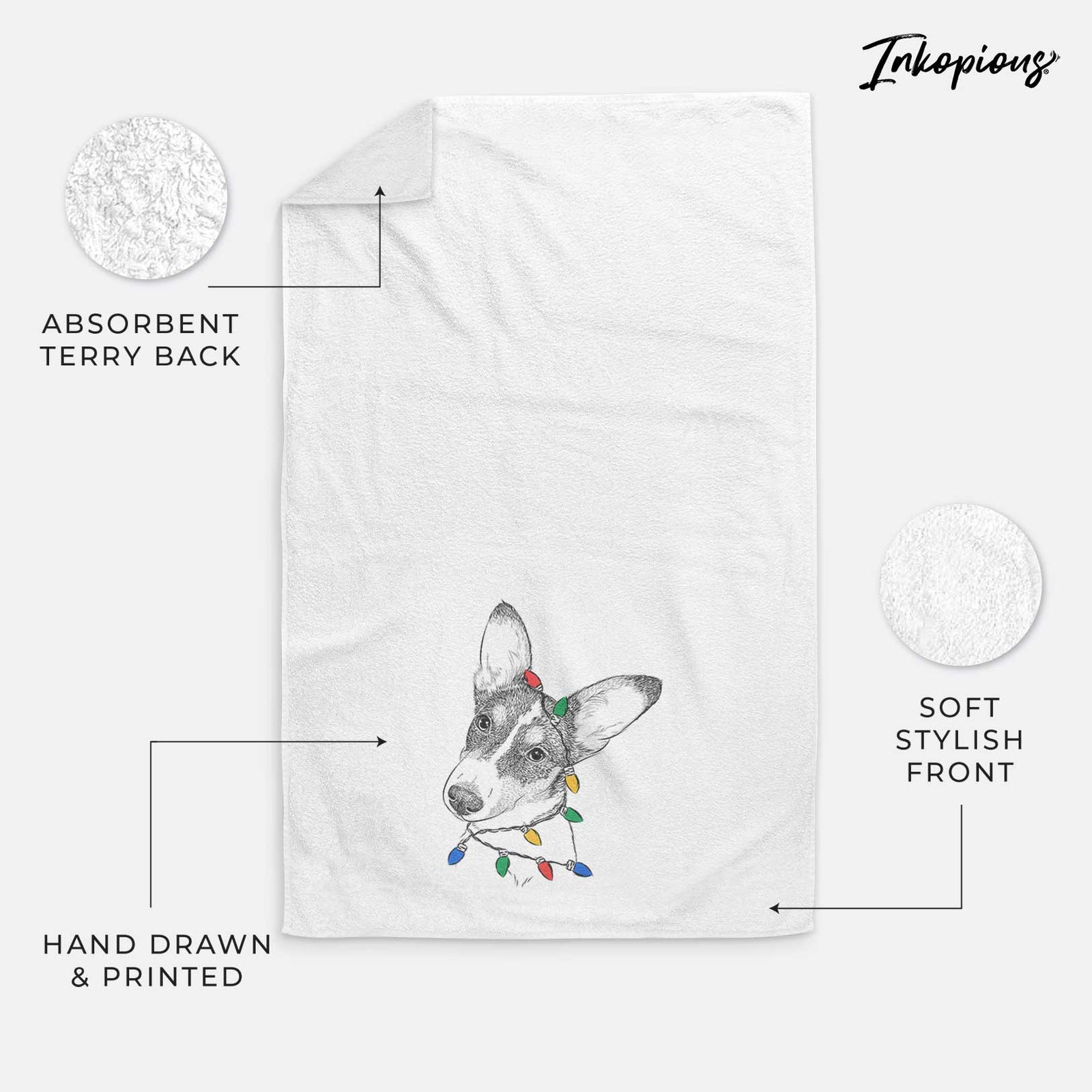 Dexter the Corgi Decorative Hand Towel