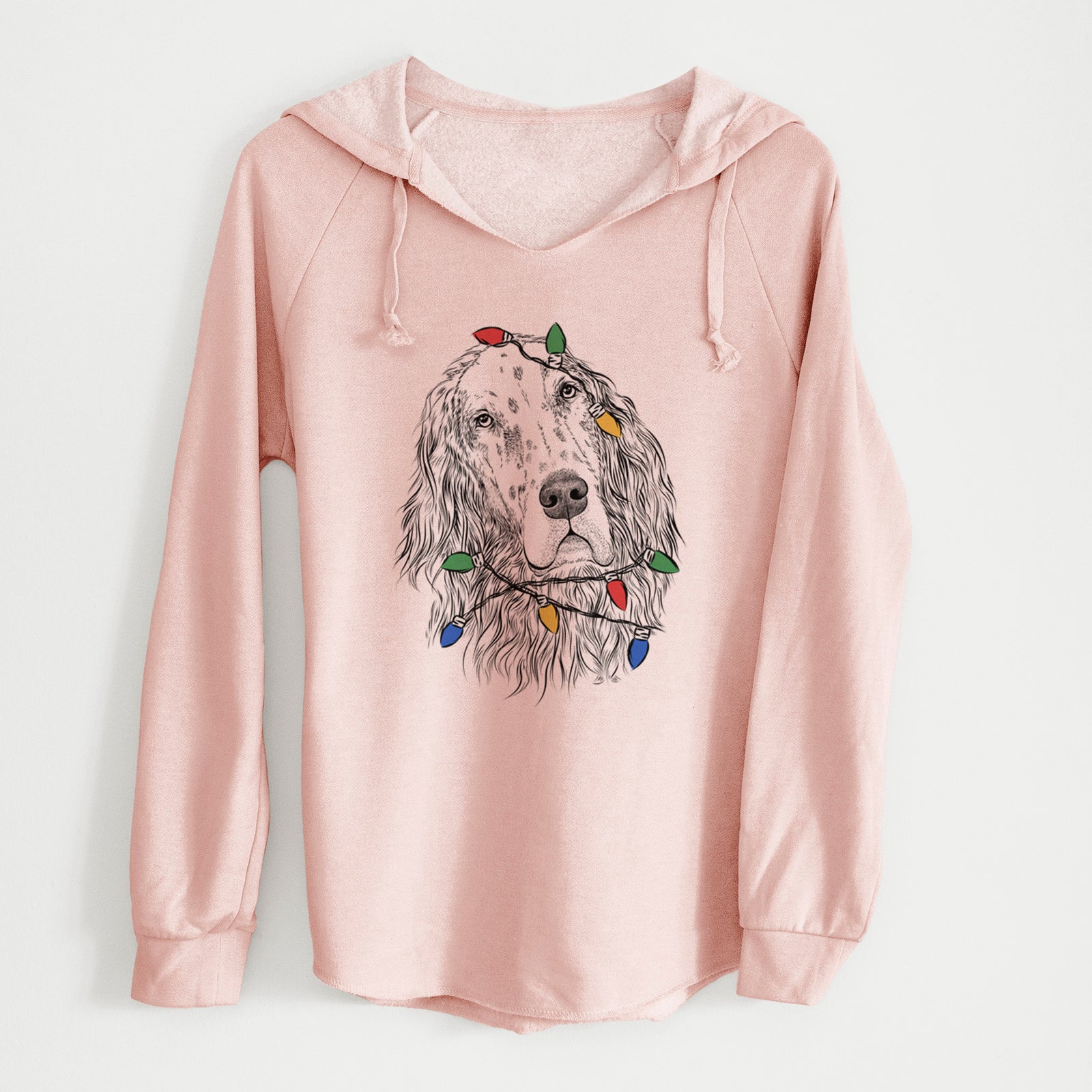 Christmas Lights Dexter the English Setter - Cali Wave Hooded Sweatshirt