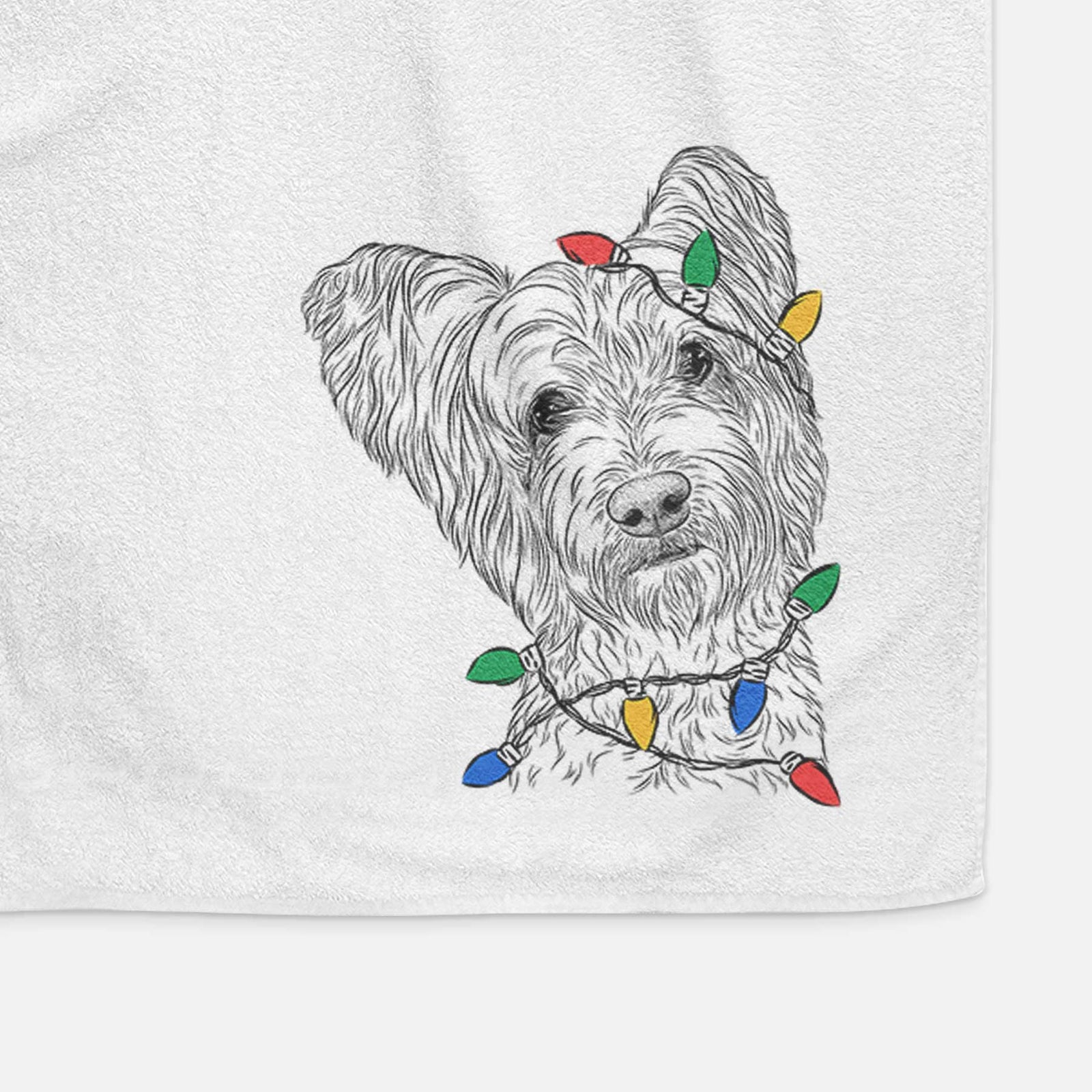 Dexter the Terrier Mix Decorative Hand Towel