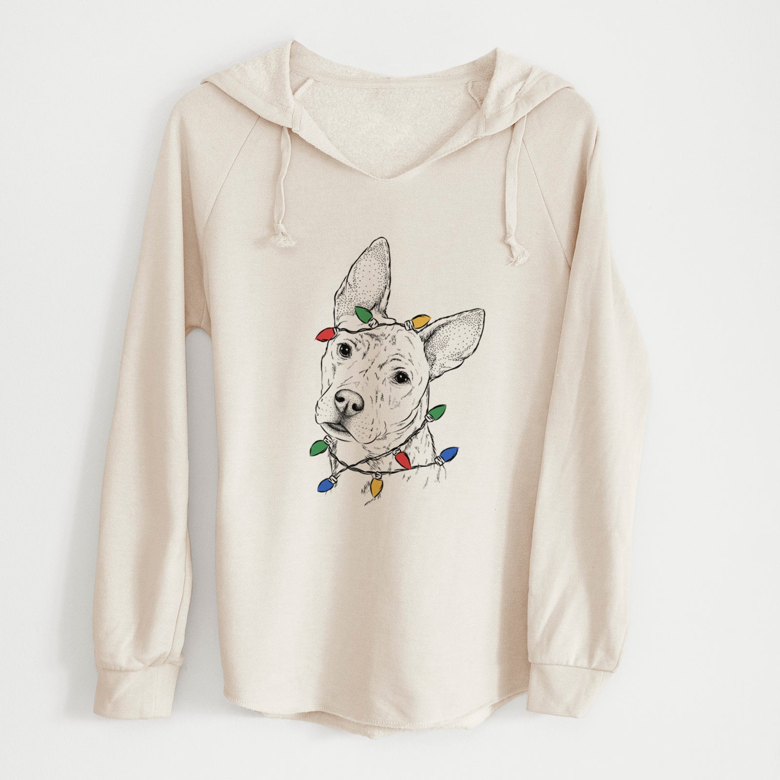 Christmas Lights Diesel the Mixed Breed - Cali Wave Hooded Sweatshirt