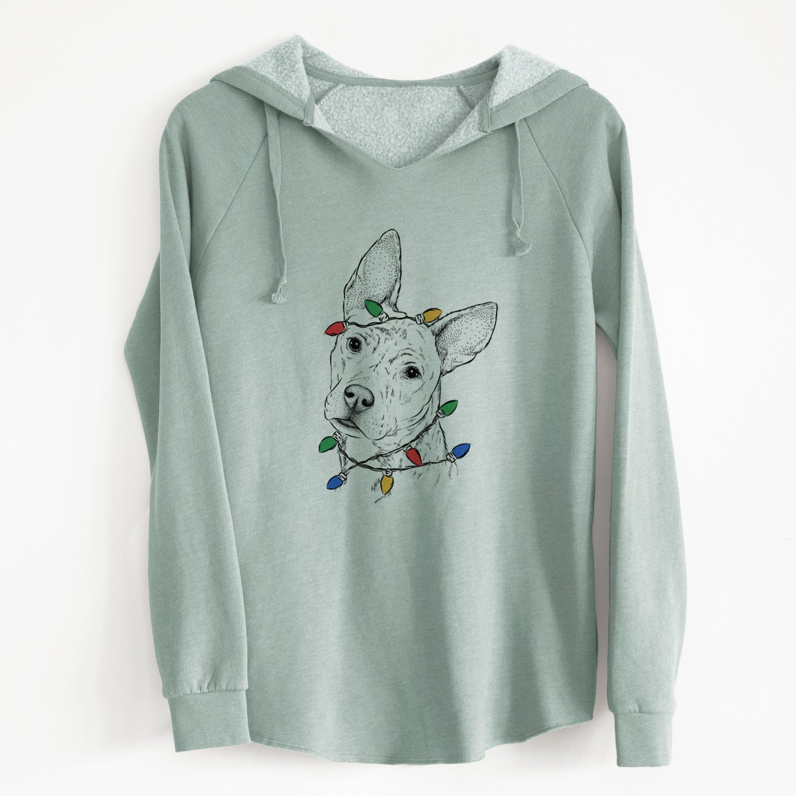Christmas Lights Diesel the Mixed Breed - Cali Wave Hooded Sweatshirt