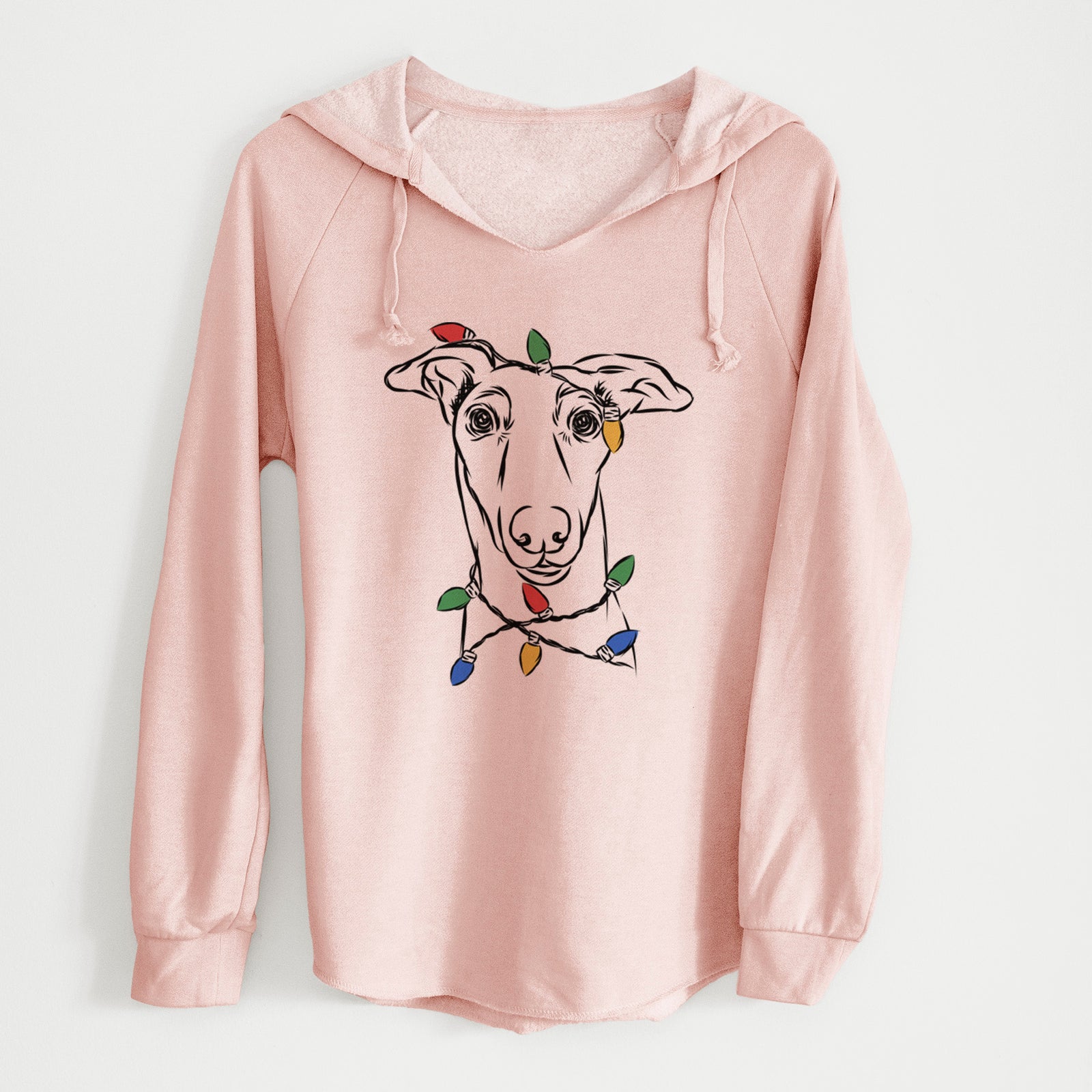 Christmas Lights Diva the Greyhound - Cali Wave Hooded Sweatshirt