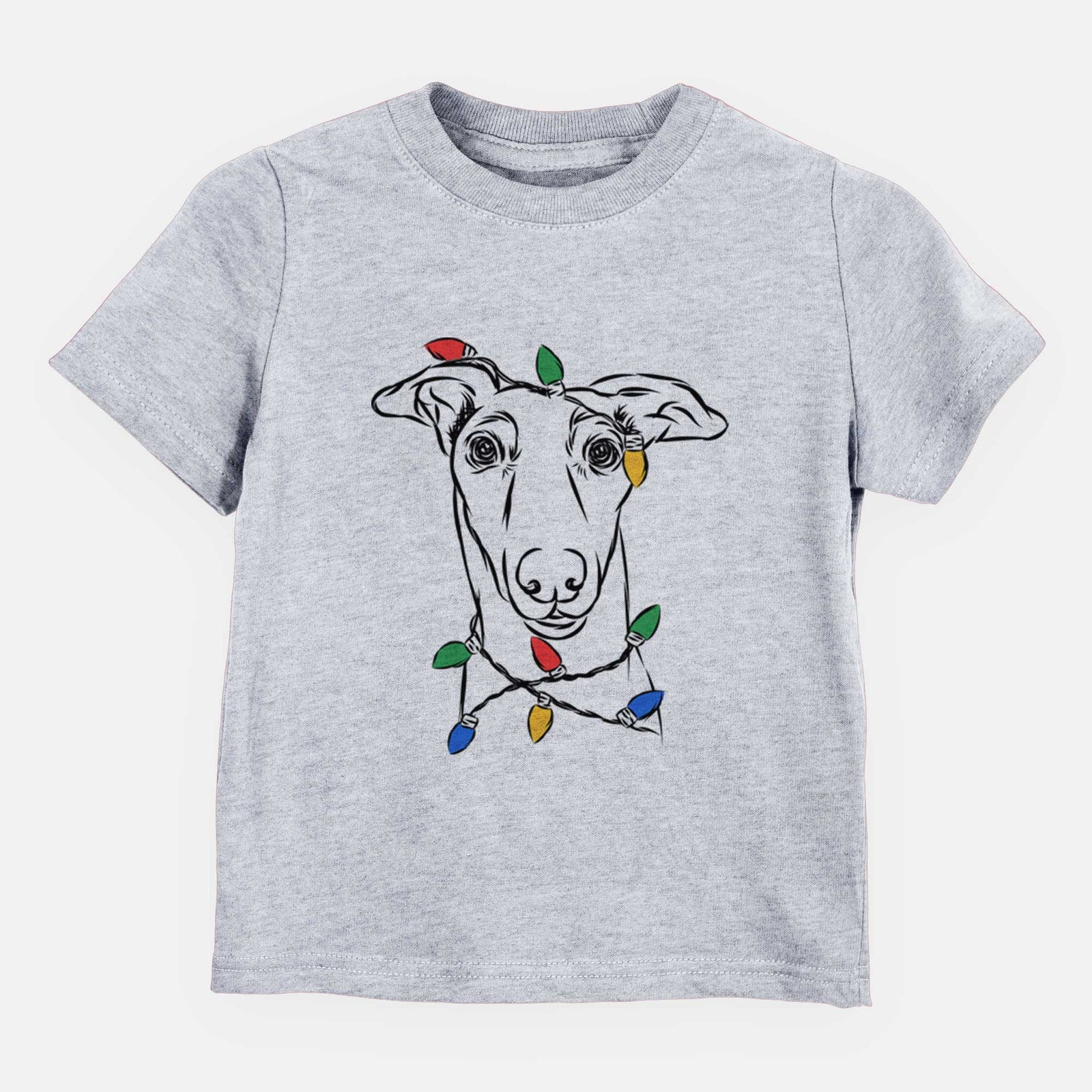 Christmas Lights Diva the Greyhound - Kids/Youth/Toddler Shirt