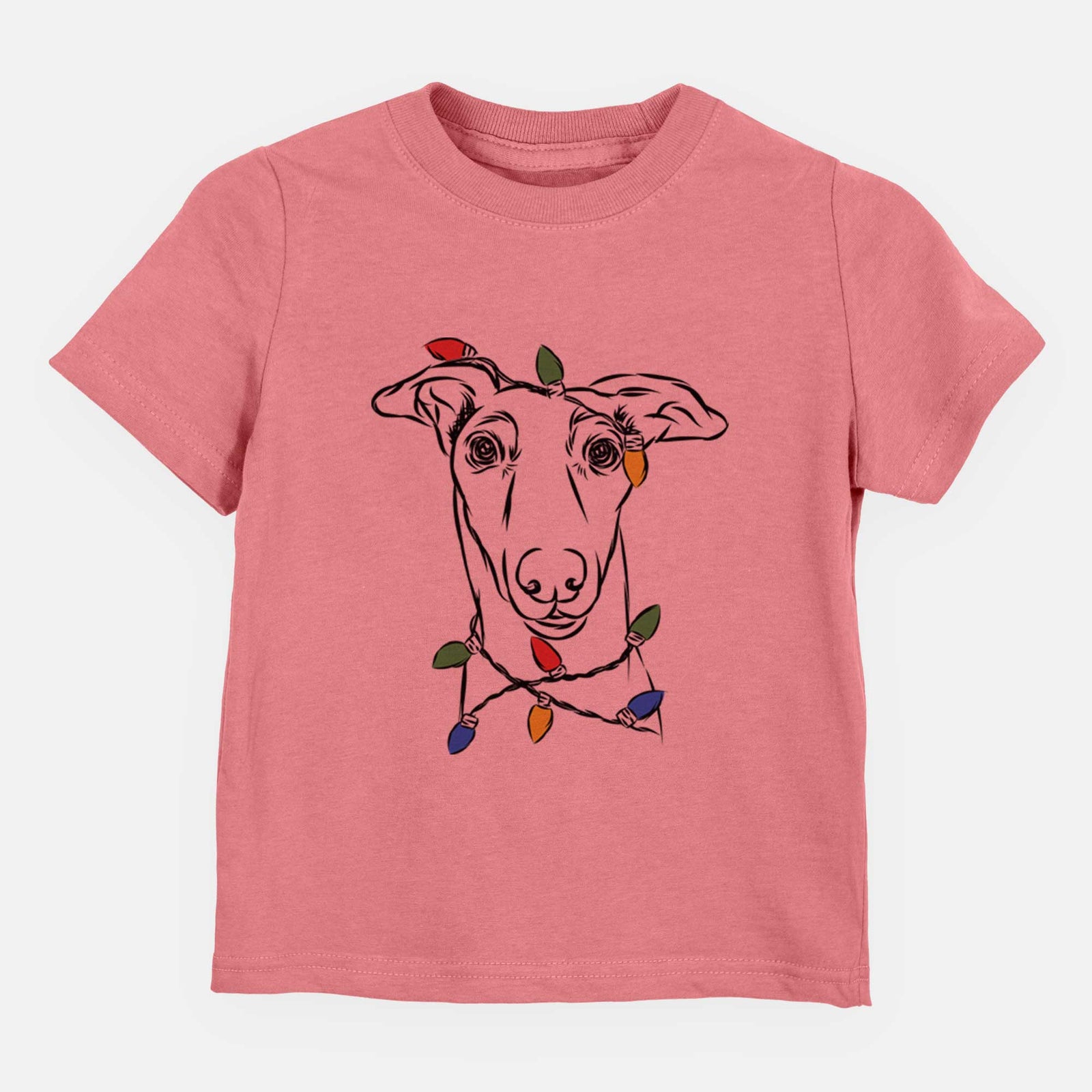 Christmas Lights Diva the Greyhound - Kids/Youth/Toddler Shirt