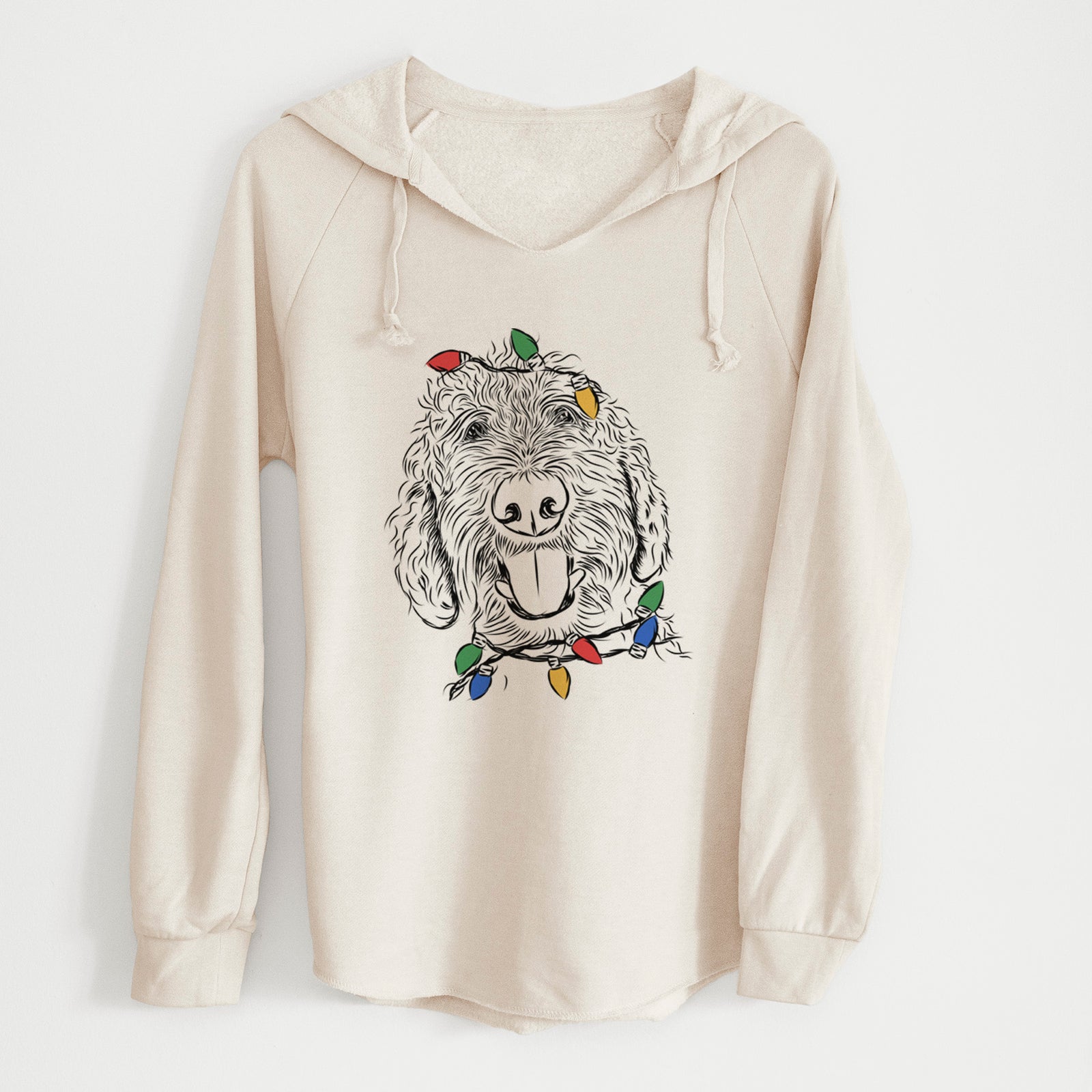 Christmas Lights Dixie the Doodle - Cali Wave Hooded Sweatshirt