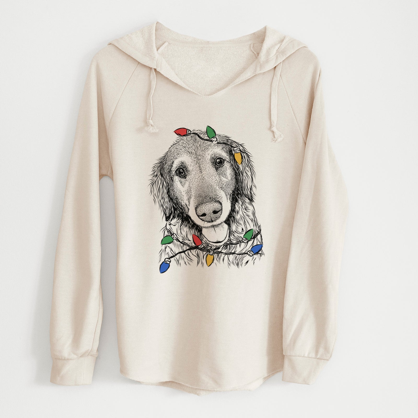 Christmas Lights Duncan the Golden Retriever - Cali Wave Hooded Sweatshirt