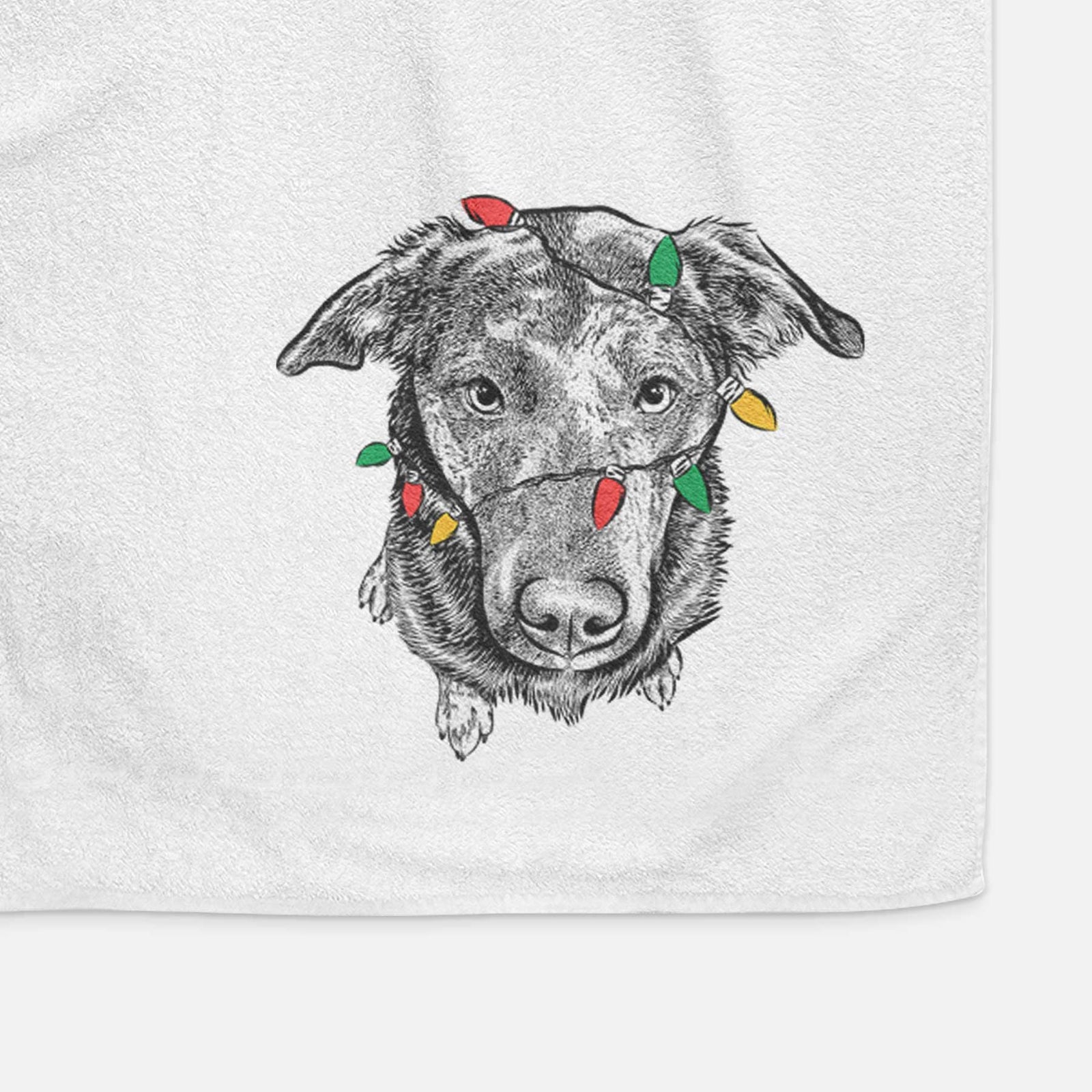 Echo the Pitbull Beagle Mix Decorative Hand Towel