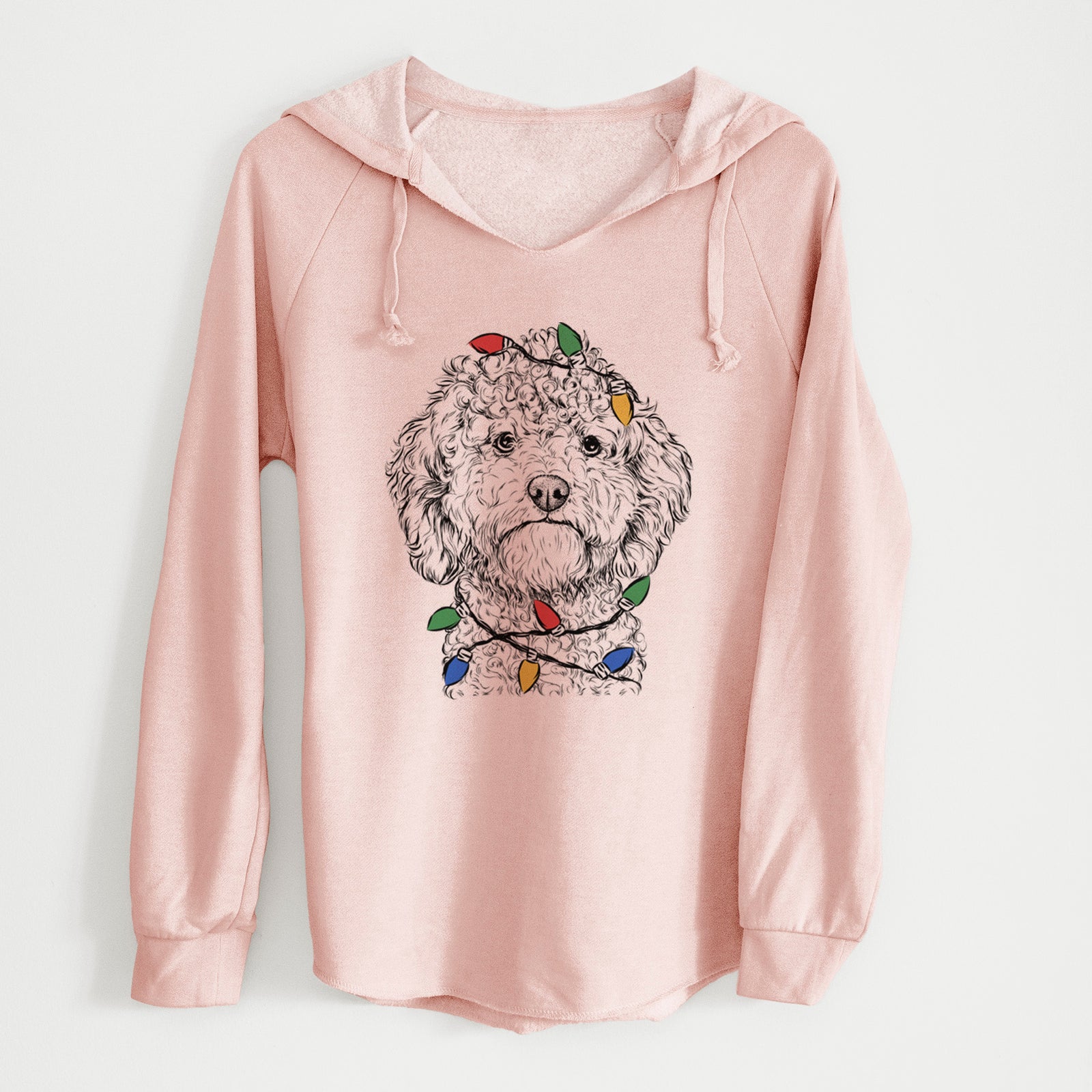 Christmas Lights Edgar the Shihpoo - Cali Wave Hooded Sweatshirt