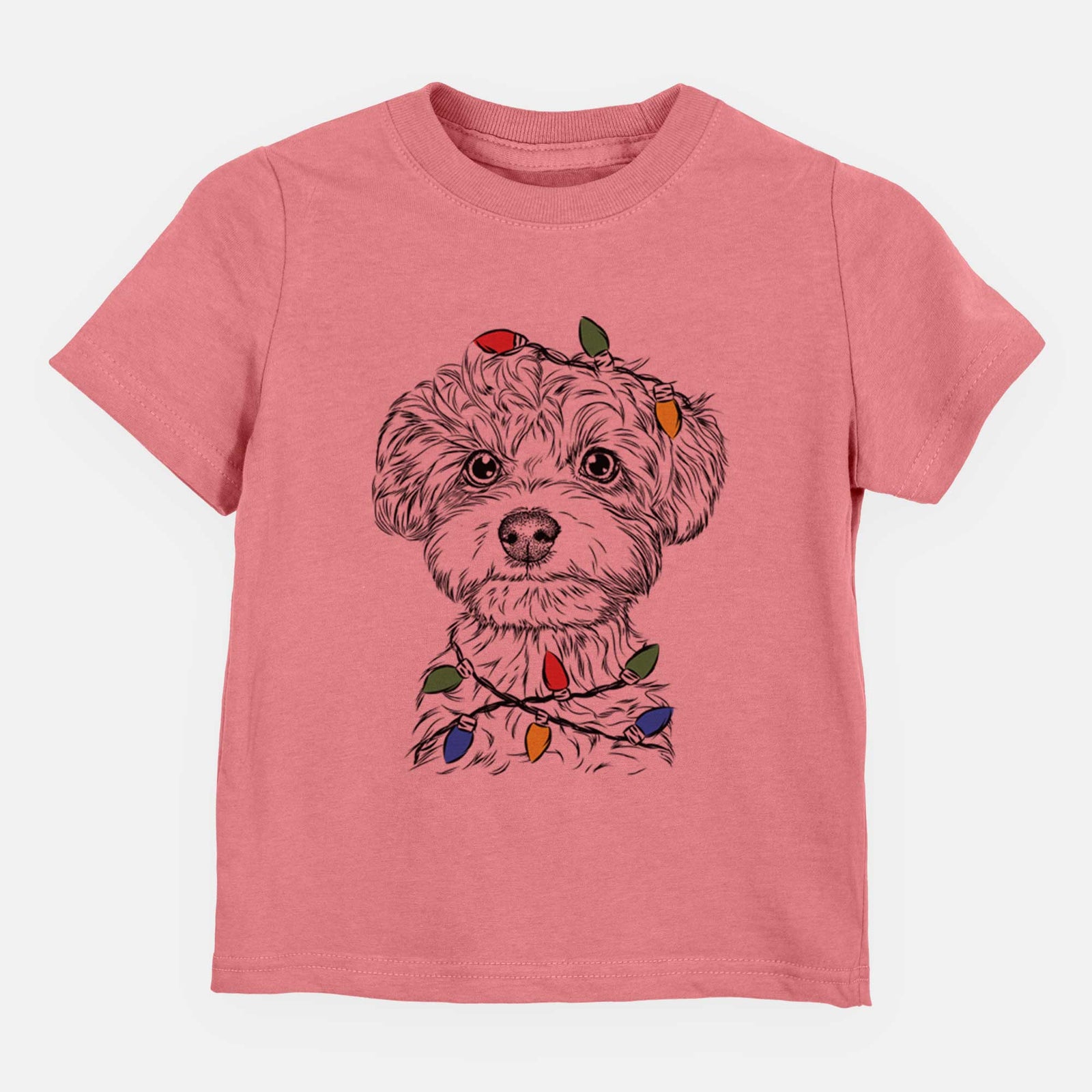 Christmas Lights Elliott the Yorkiepoo - Kids/Youth/Toddler Shirt