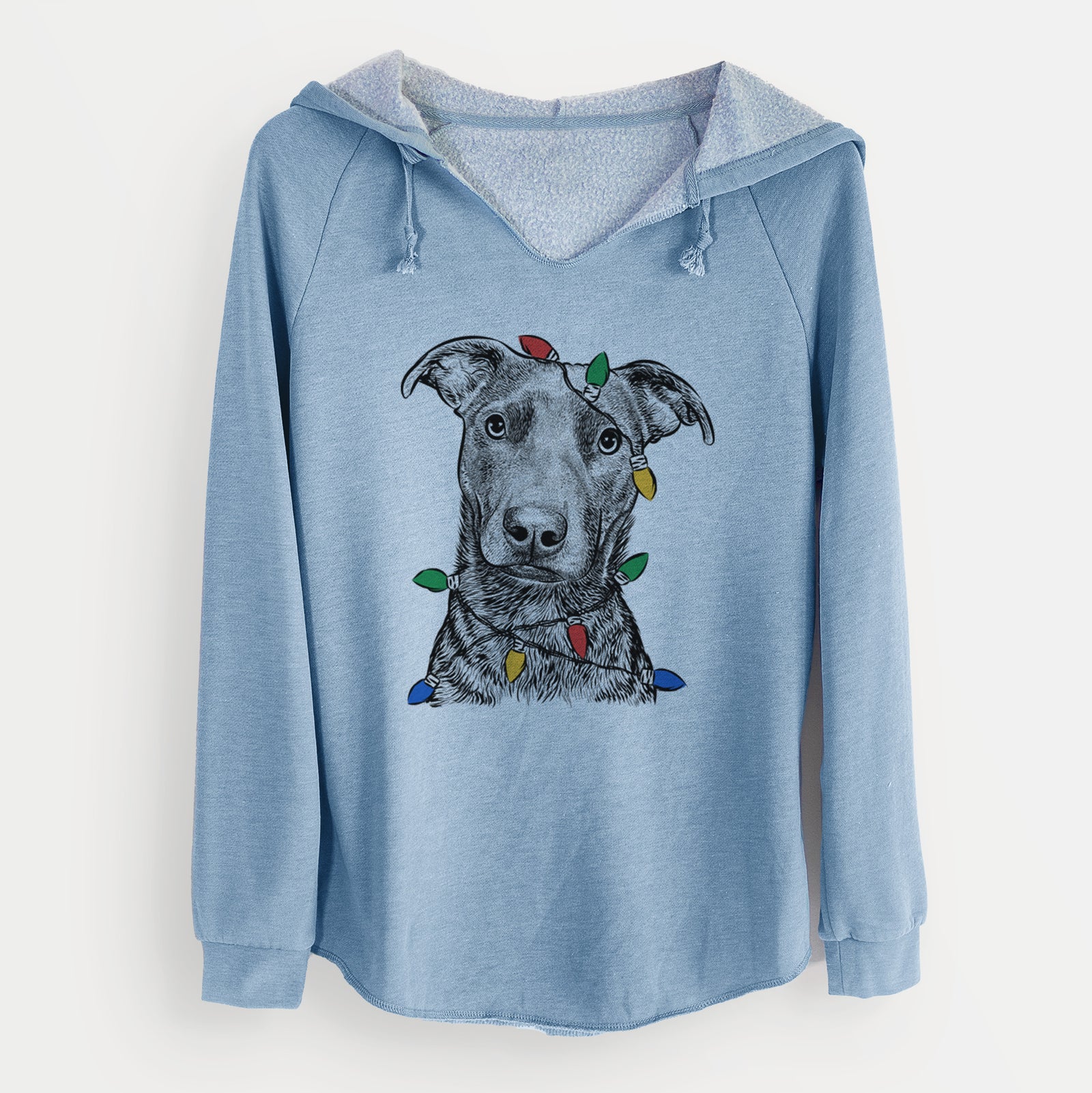 Christmas Lights Embyr the Mixed Breed - Cali Wave Hooded Sweatshirt
