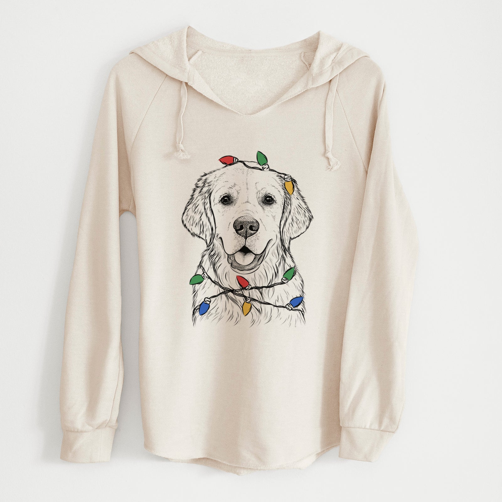 Christmas Lights Emma the Golden Retriever - Cali Wave Hooded Sweatshirt