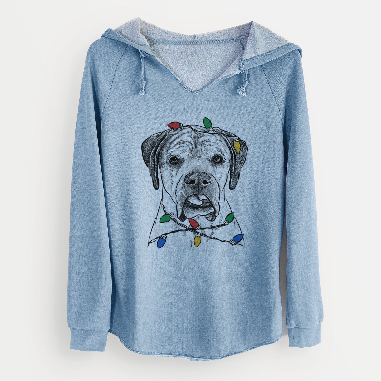 Christmas Lights Emma the English Mastiff - Cali Wave Hooded Sweatshirt