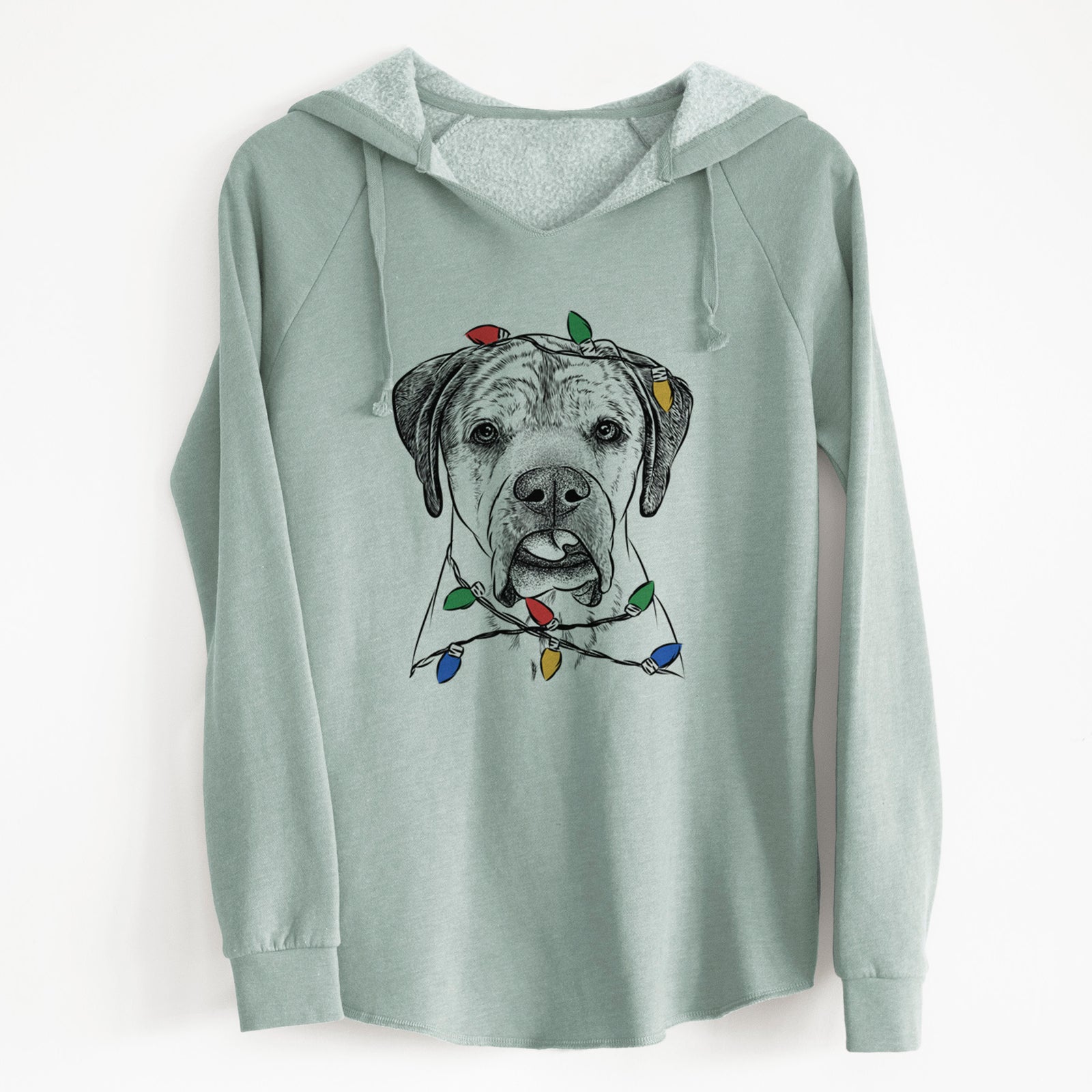 Christmas Lights Emma the English Mastiff - Cali Wave Hooded Sweatshirt