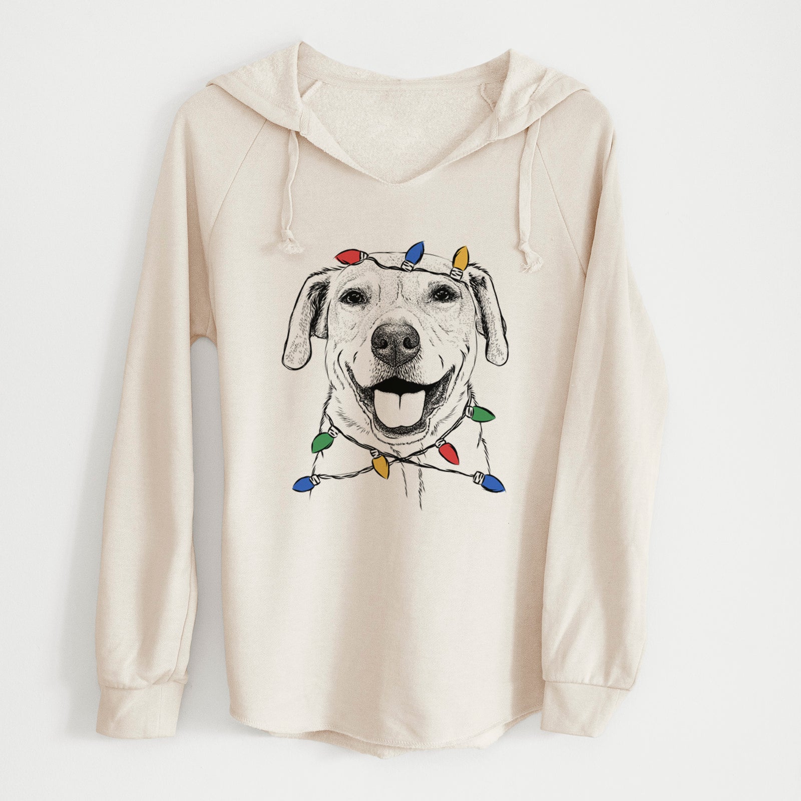 Christmas Lights Ernie the Mixed Breed - Cali Wave Hooded Sweatshirt