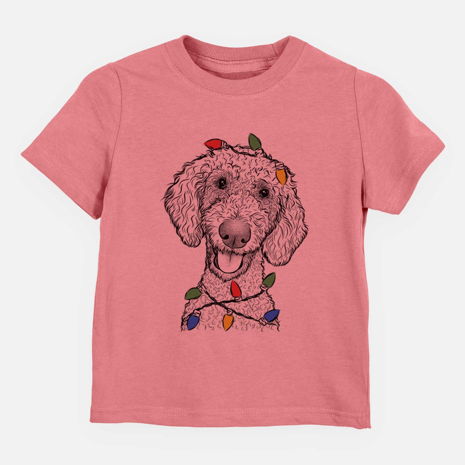Christmas Lights Fenway the Goldendoodle - Kids/Youth/Toddler Shirt