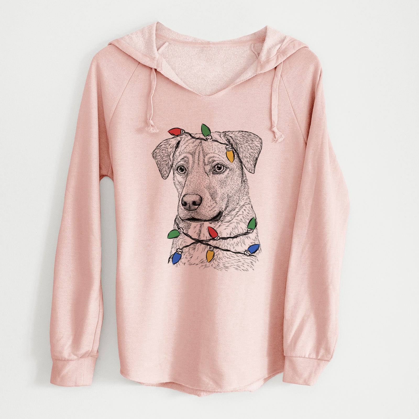 Christmas Lights Feta the Mixed Breed - Cali Wave Hooded Sweatshirt