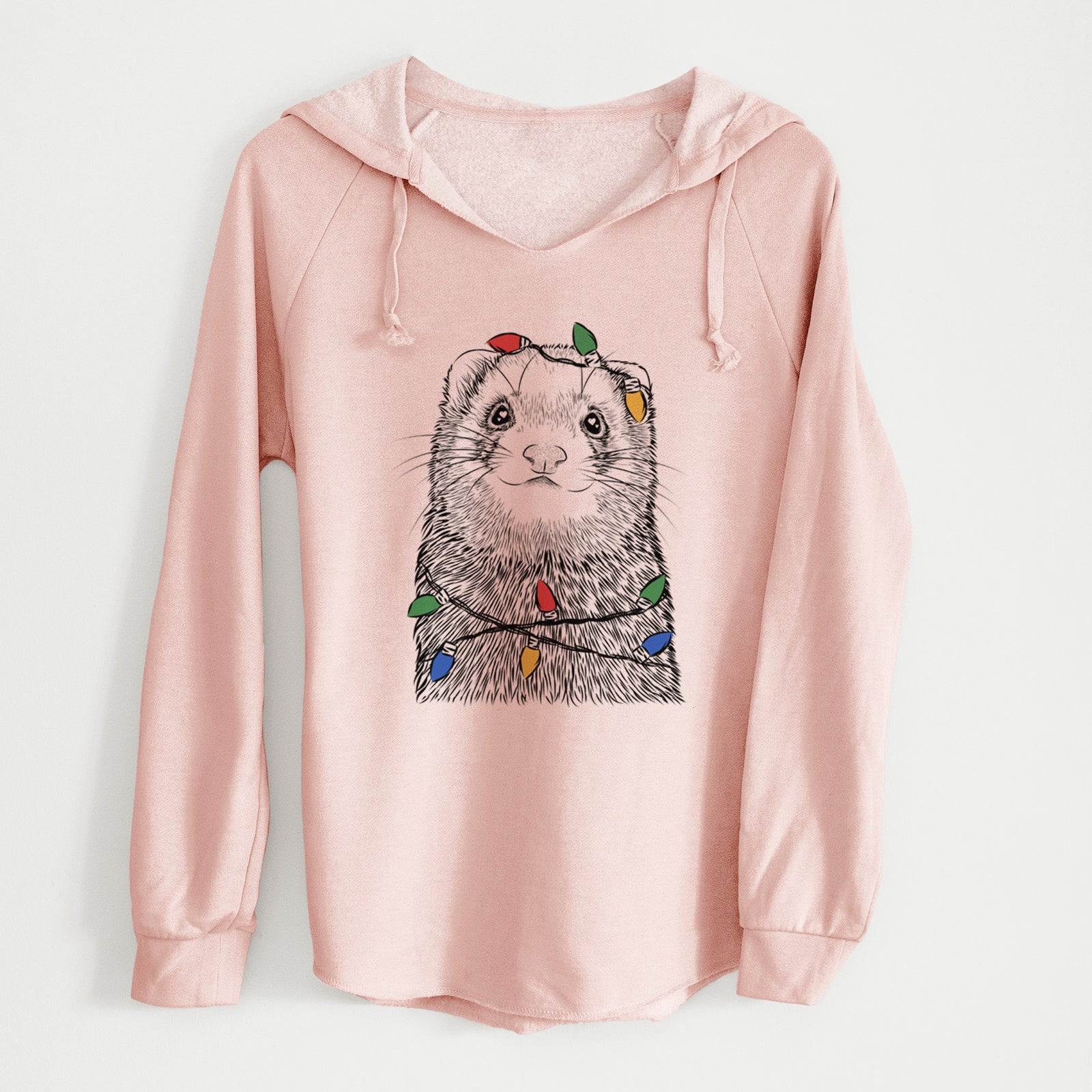 Christmas Lights Fig the Ferret - Cali Wave Hooded Sweatshirt