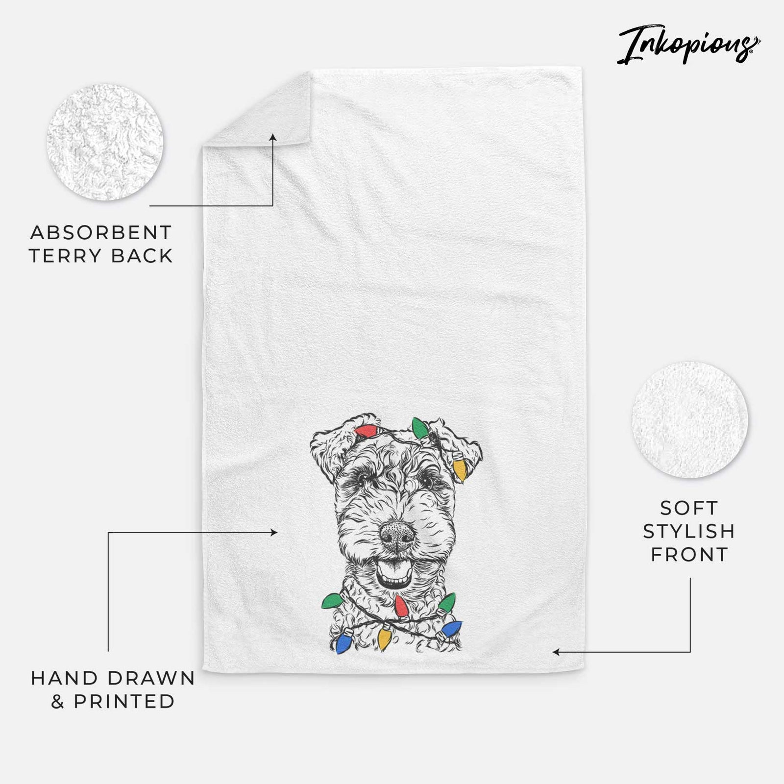 Fintan the Irish Troodle Decorative Hand Towel