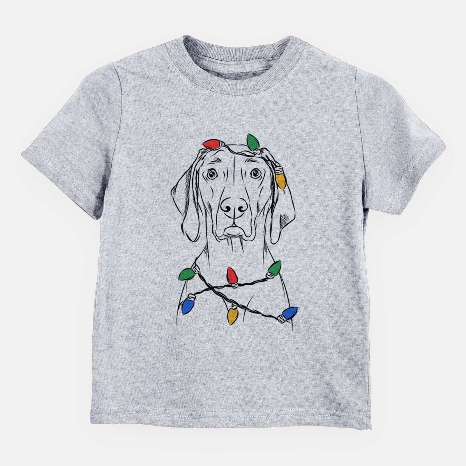 Christmas Lights Flint the Weimaraner - Kids/Youth/Toddler Shirt