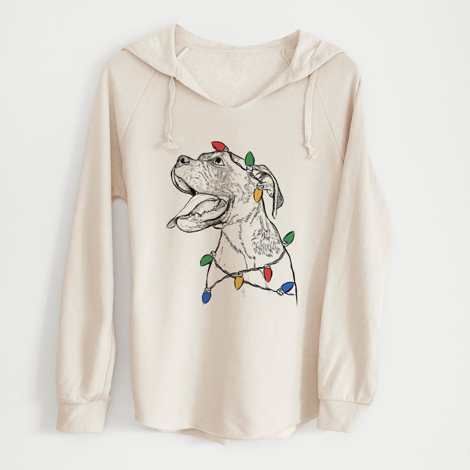 Christmas Lights Floyd the Boxer - Cali Wave Hooded Sweatshirt