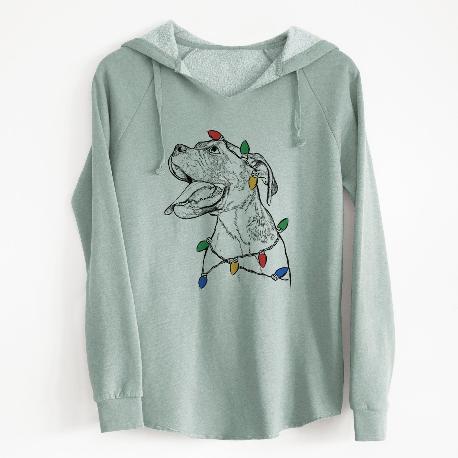Christmas Lights Floyd the Boxer - Cali Wave Hooded Sweatshirt