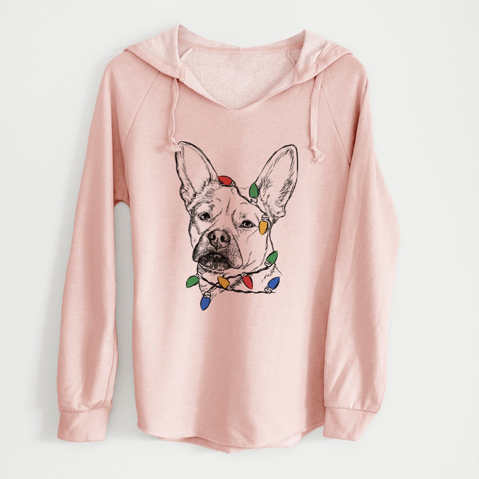 Christmas Lights Frankie the Mixed Breed - Cali Wave Hooded Sweatshirt