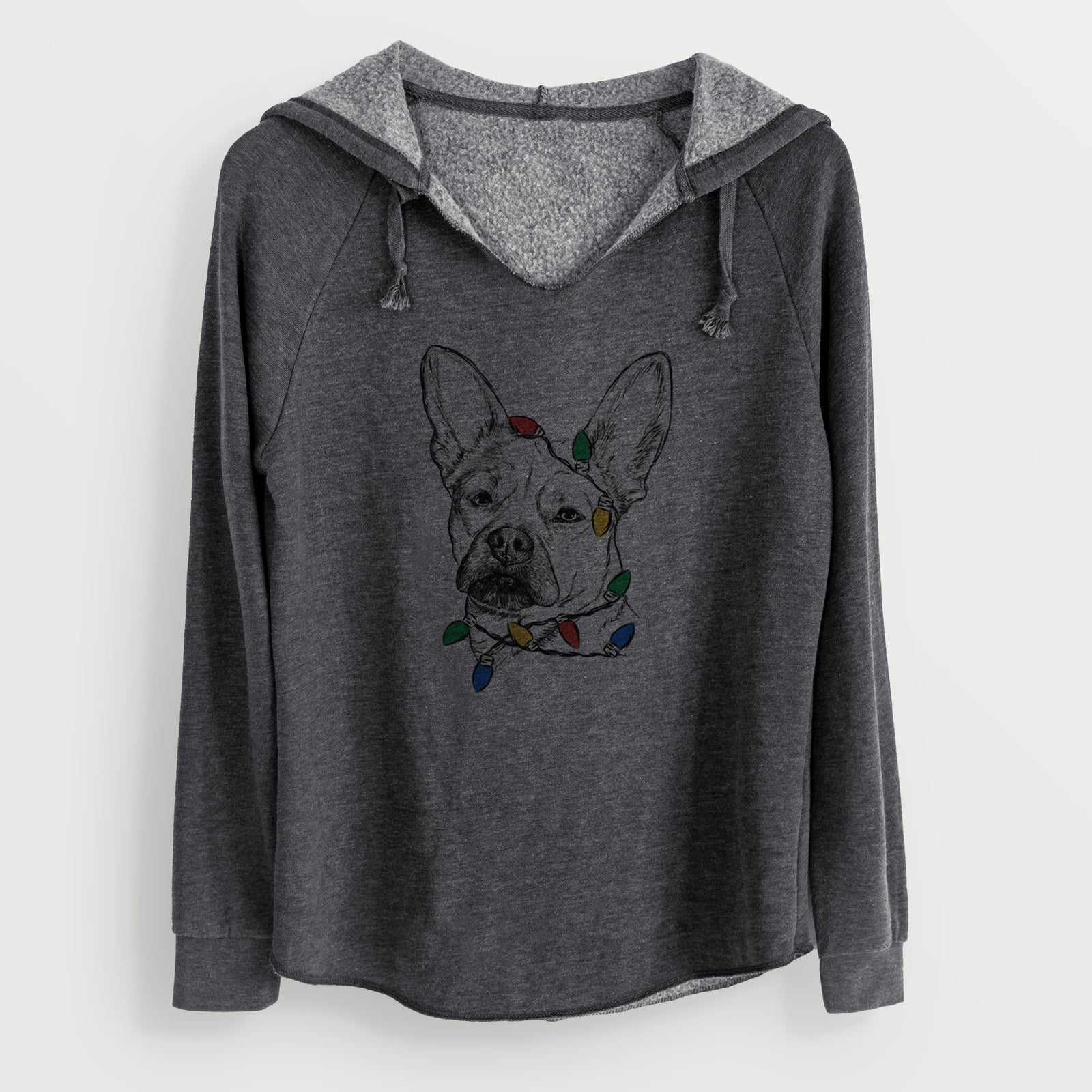 Christmas Lights Frankie the Mixed Breed - Cali Wave Hooded Sweatshirt