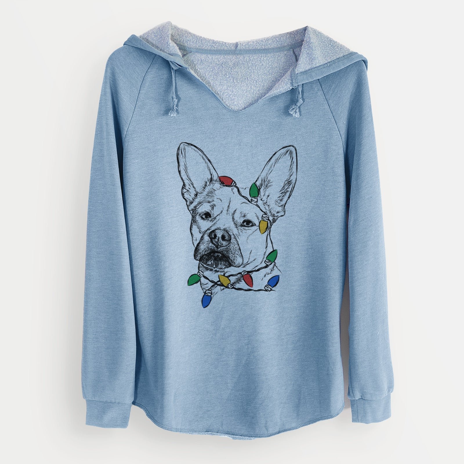 Christmas Lights Frankie the Mixed Breed - Cali Wave Hooded Sweatshirt