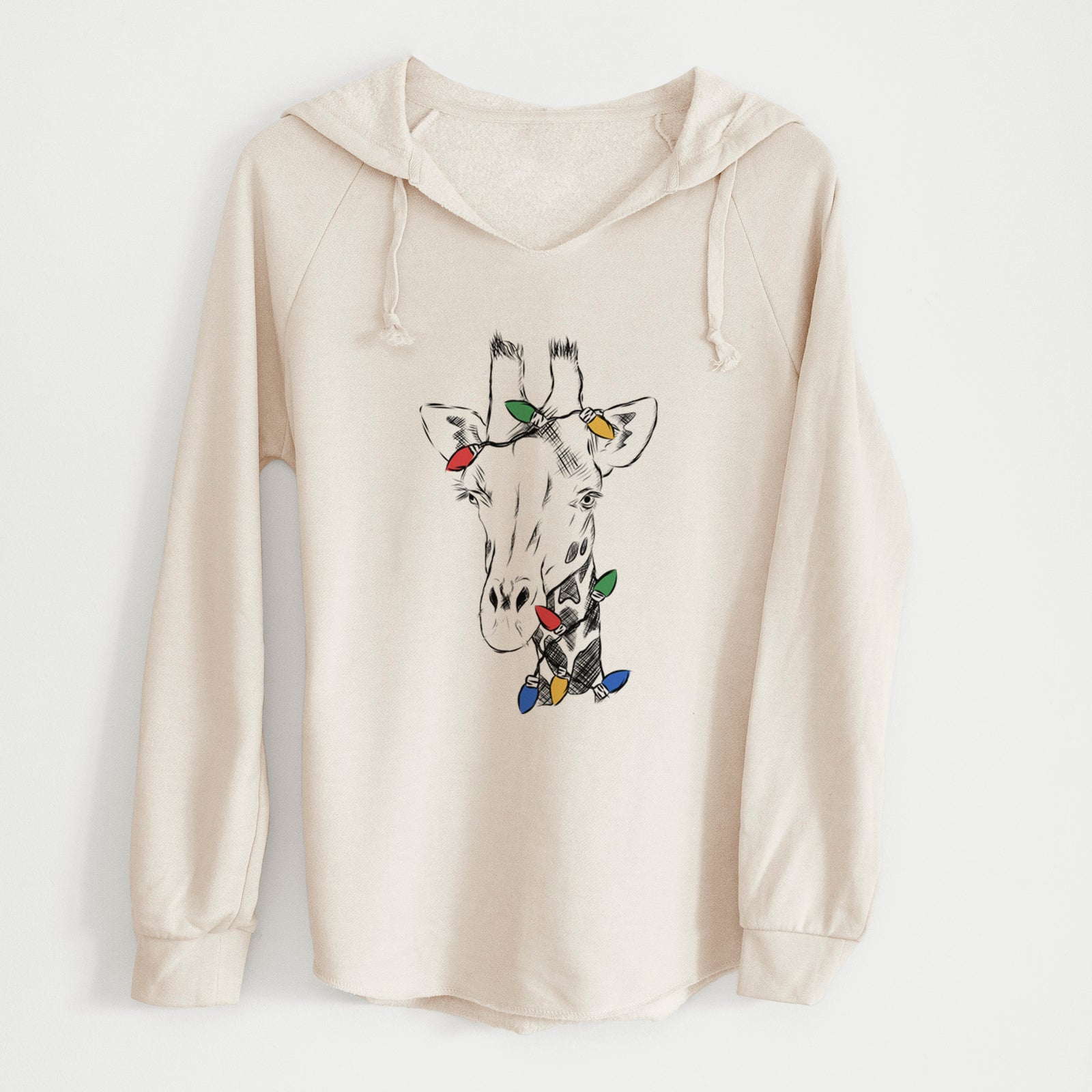 Christmas Lights Geoffrey the Giraffe - Cali Wave Hooded Sweatshirt