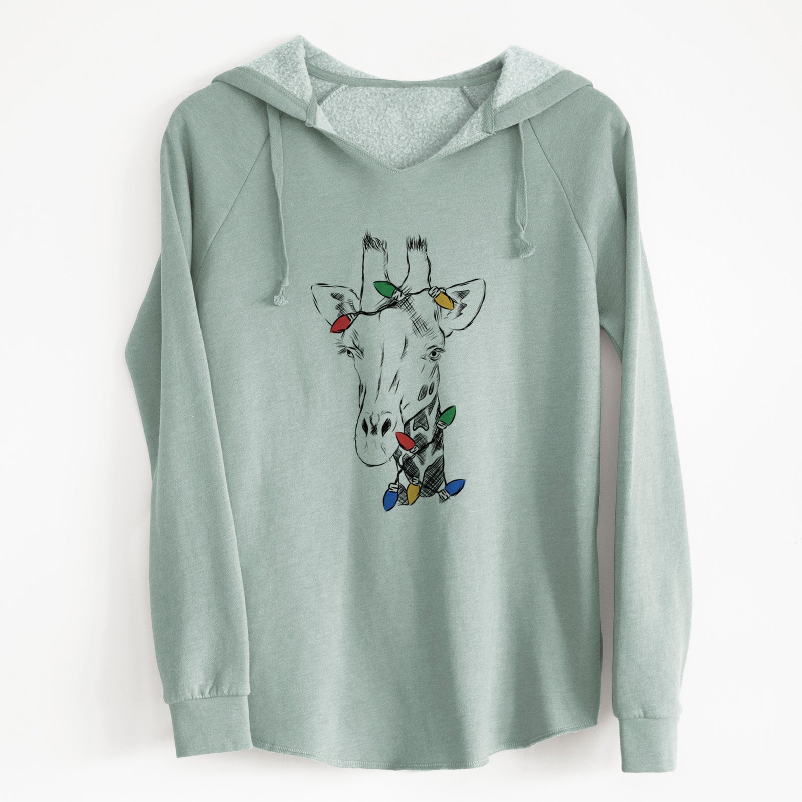 Christmas Lights Geoffrey the Giraffe - Cali Wave Hooded Sweatshirt