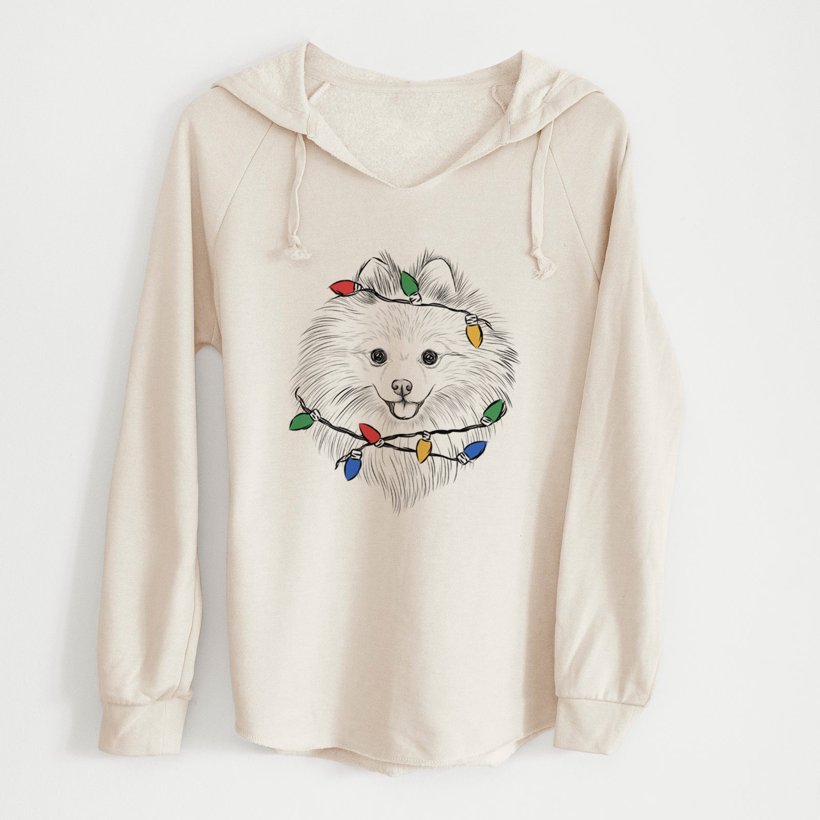 Christmas Lights GiGi the Pomeranian - Cali Wave Hooded Sweatshirt